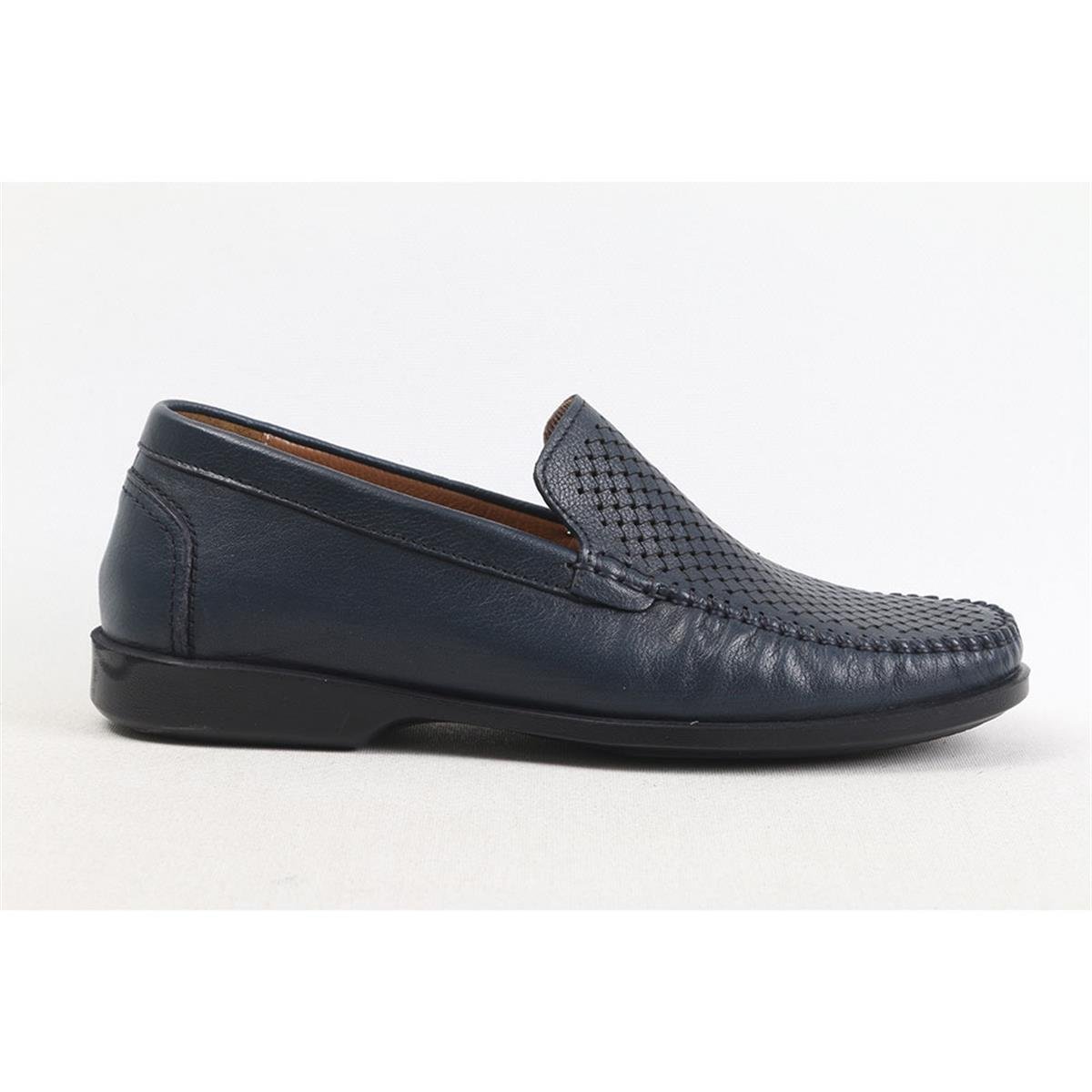 ULUS 927 DELİKLİ LACİVERT LOAFER AYAKKABI