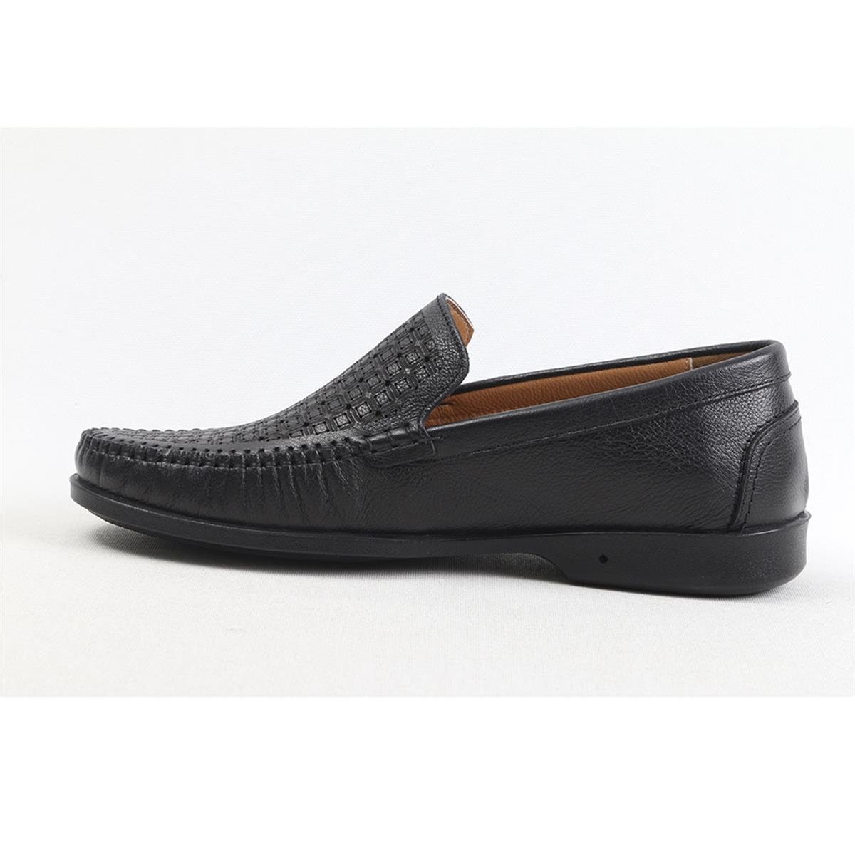 ULUS 929 DELİKLİ SİYAH LOAFER AYAKKABI