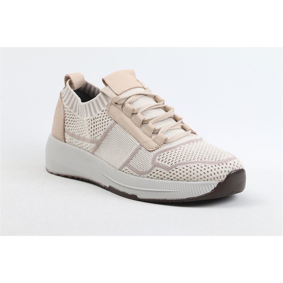 ULUS B-560 BEJ TRİKO SNEAKER AYAKKABI