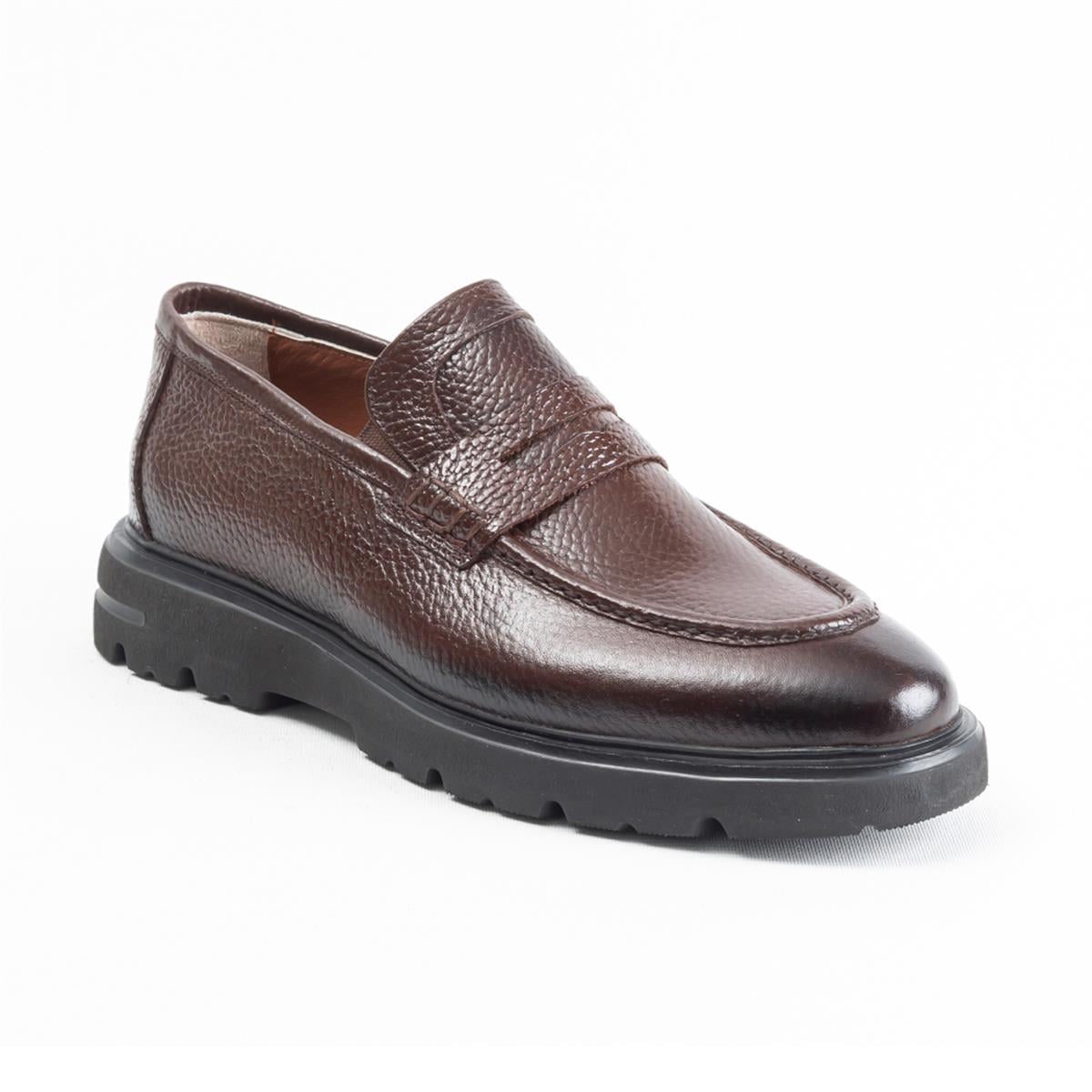 Ulus E-20 Fiyonk Kahve Eva Loafer Ayakkabı