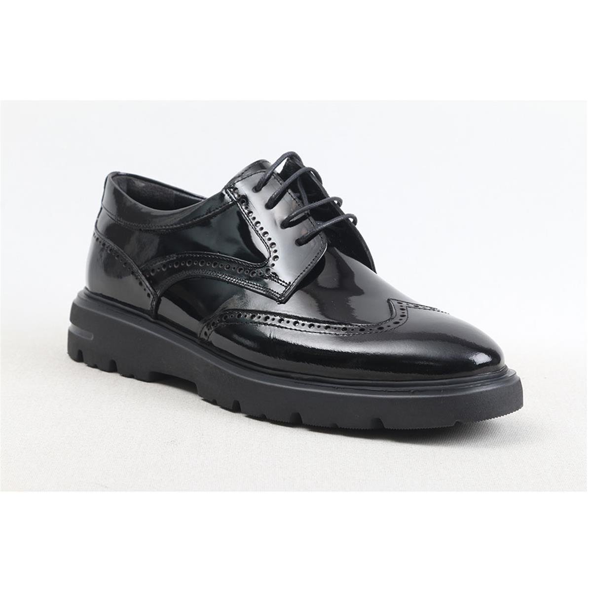 ULUS E-21 OXFORD SİYAH RUGAN EVA LOAFER AYAKKABI