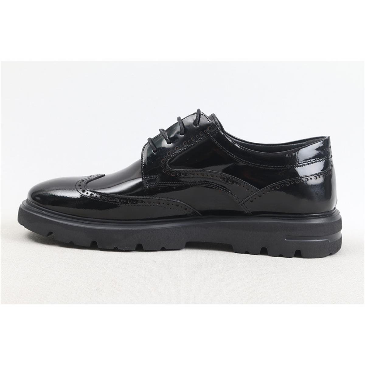 ULUS E-21 OXFORD SİYAH RUGAN EVA LOAFER AYAKKABI