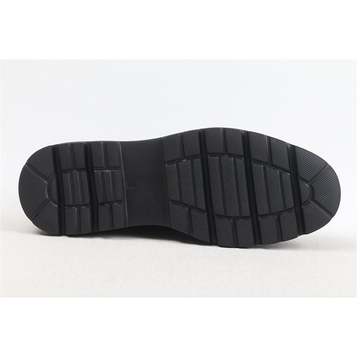 ULUS E-27 LASTİKLİ DÜZ SİYAH EVA LOAFER AYAKKABI