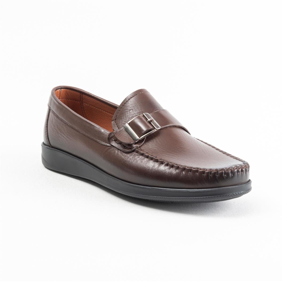 Ulus E-72 Tokalı Kahve Eva Loafer Ayakkabı