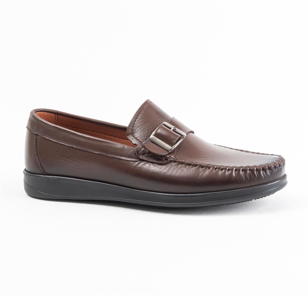 Ulus E-72 Tokalı Kahve Eva Loafer Ayakkabı