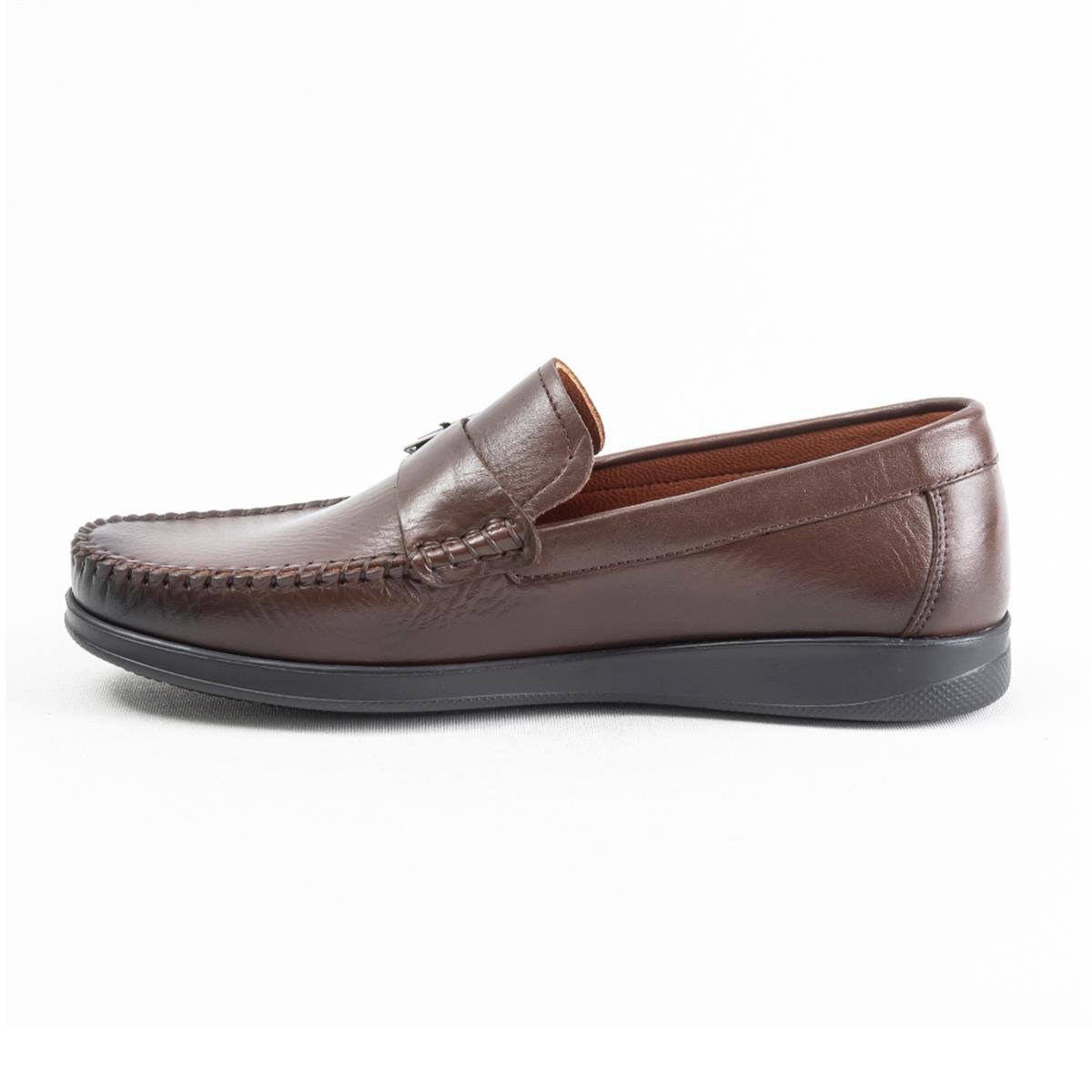 Ulus E-72 Tokalı Kahve Eva Loafer Ayakkabı