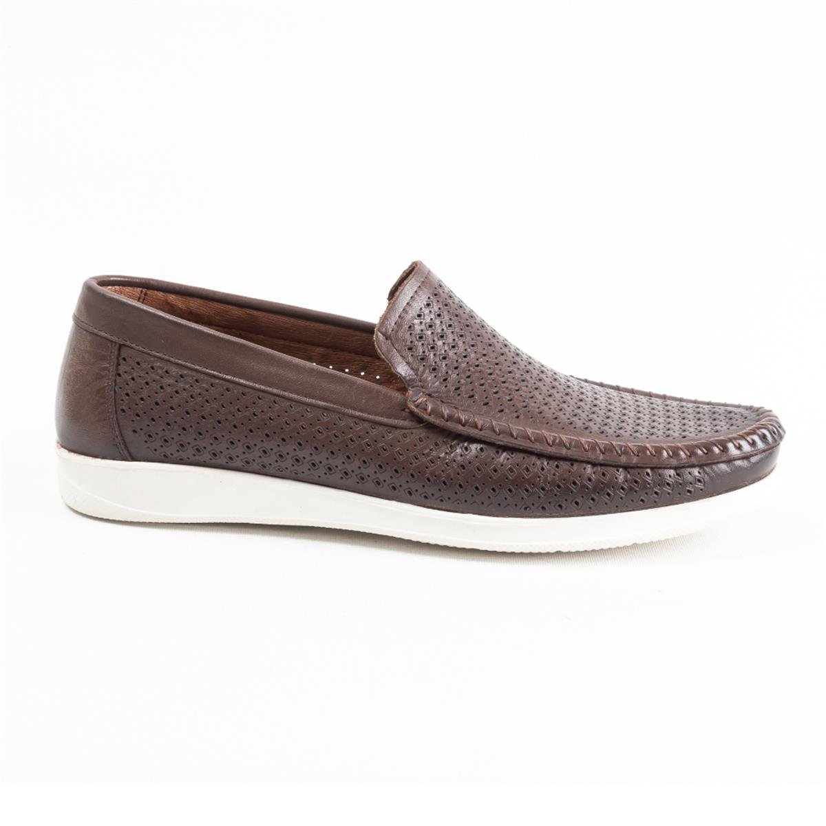 Ulus E-88 Delikli Kahve Eva Loafer Ayakkabı