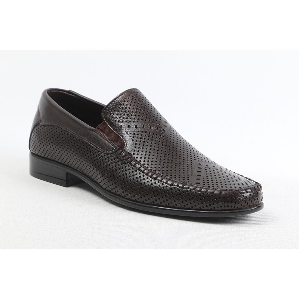 ULUS T-766 DELİKLİ KAHVE LOAFER AYAKKABI