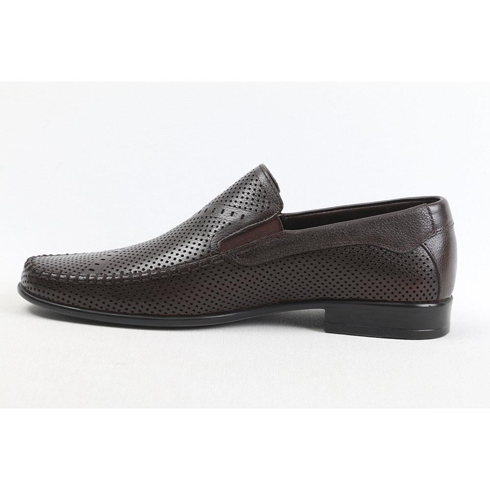 ULUS T-766 DELİKLİ KAHVE LOAFER AYAKKABI