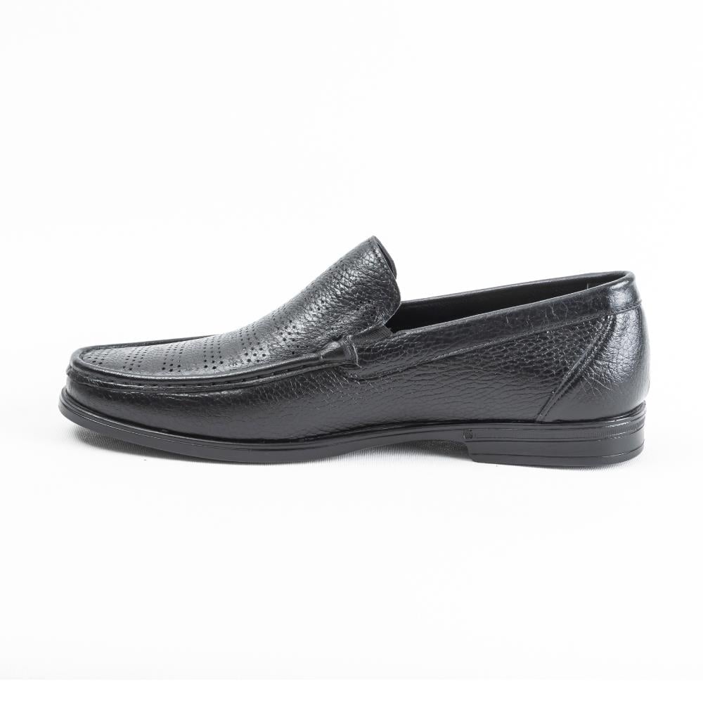 ULUS T-801 DELİKLİ SİYAH LOAFER AYAKKABI