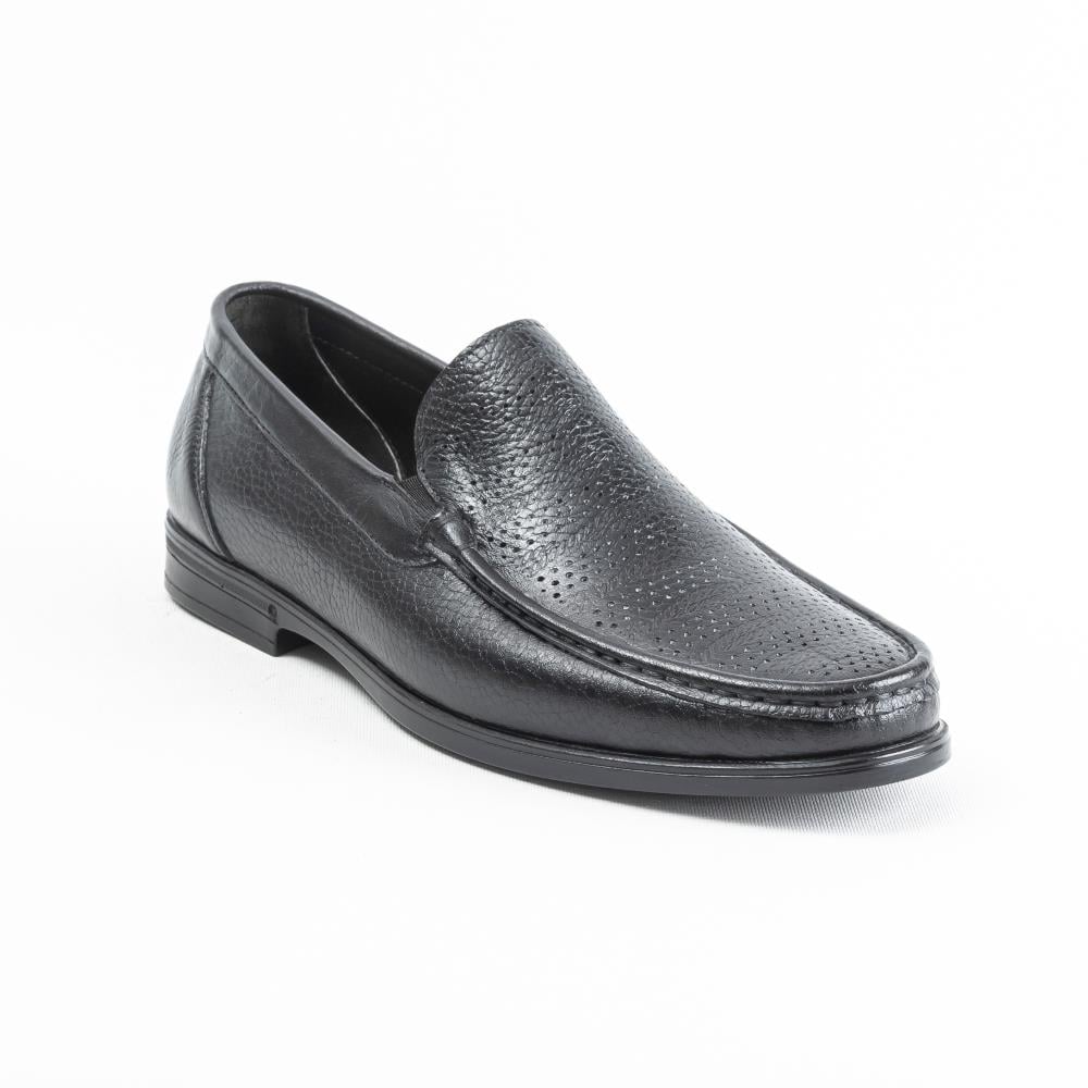 ULUS T-801 DELİKLİ SİYAH LOAFER AYAKKABI