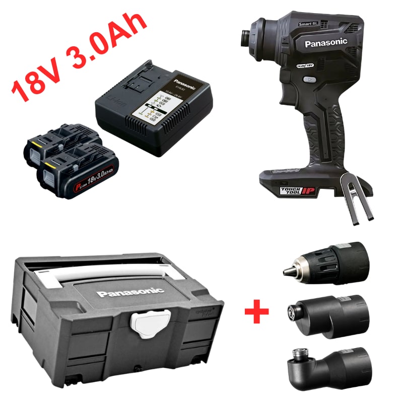 PANASONIC EY1DD2PN2G Akülü Vidalama (18V-3.0Ah Pil Seti - Systainer Çanta)