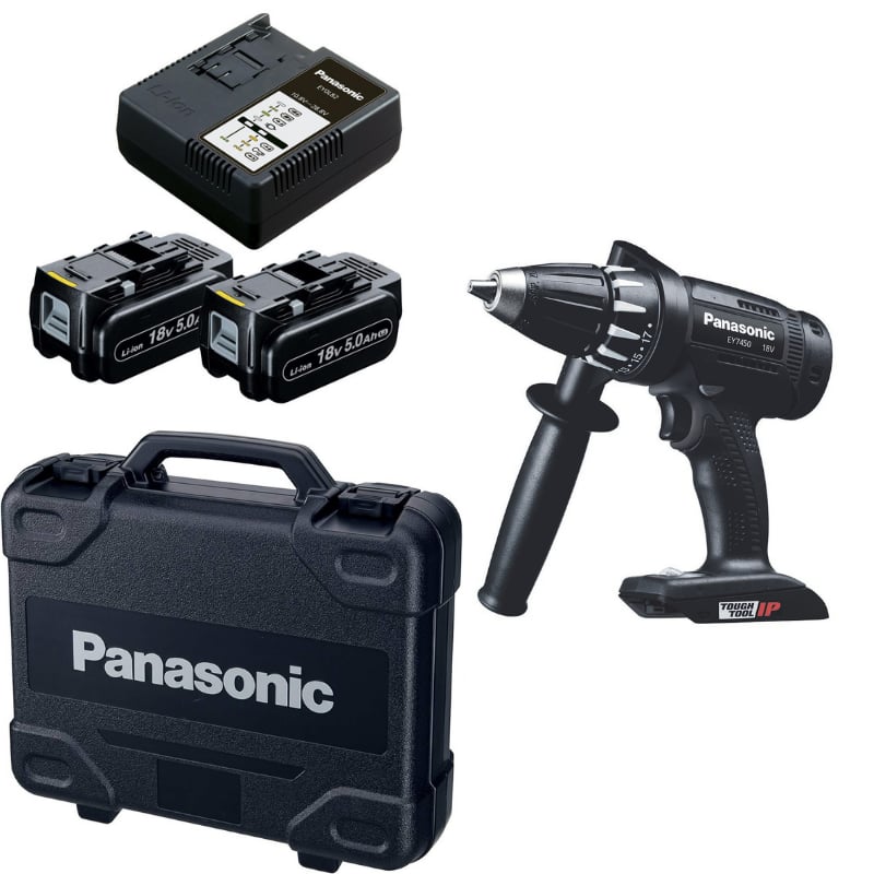 PANASONIC EY7450LJ2G Akülü Matkap-Vidalama (18V-5.0Ah Pil Seti - Çanta)