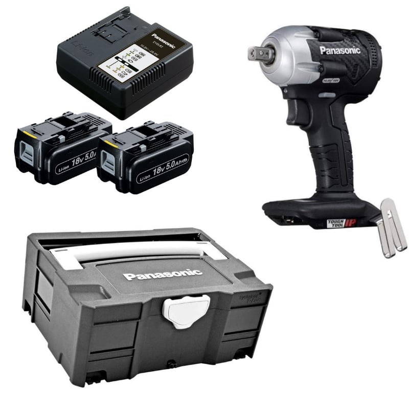 PANASONIC EY75A8LJ2G Akülü Somun Sıkma (18V-5.0Ah Pil Seti - Systainer Çanta)