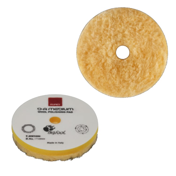 RUPES Sarı Yün Polisaj Pedi Orta Ø80 mm