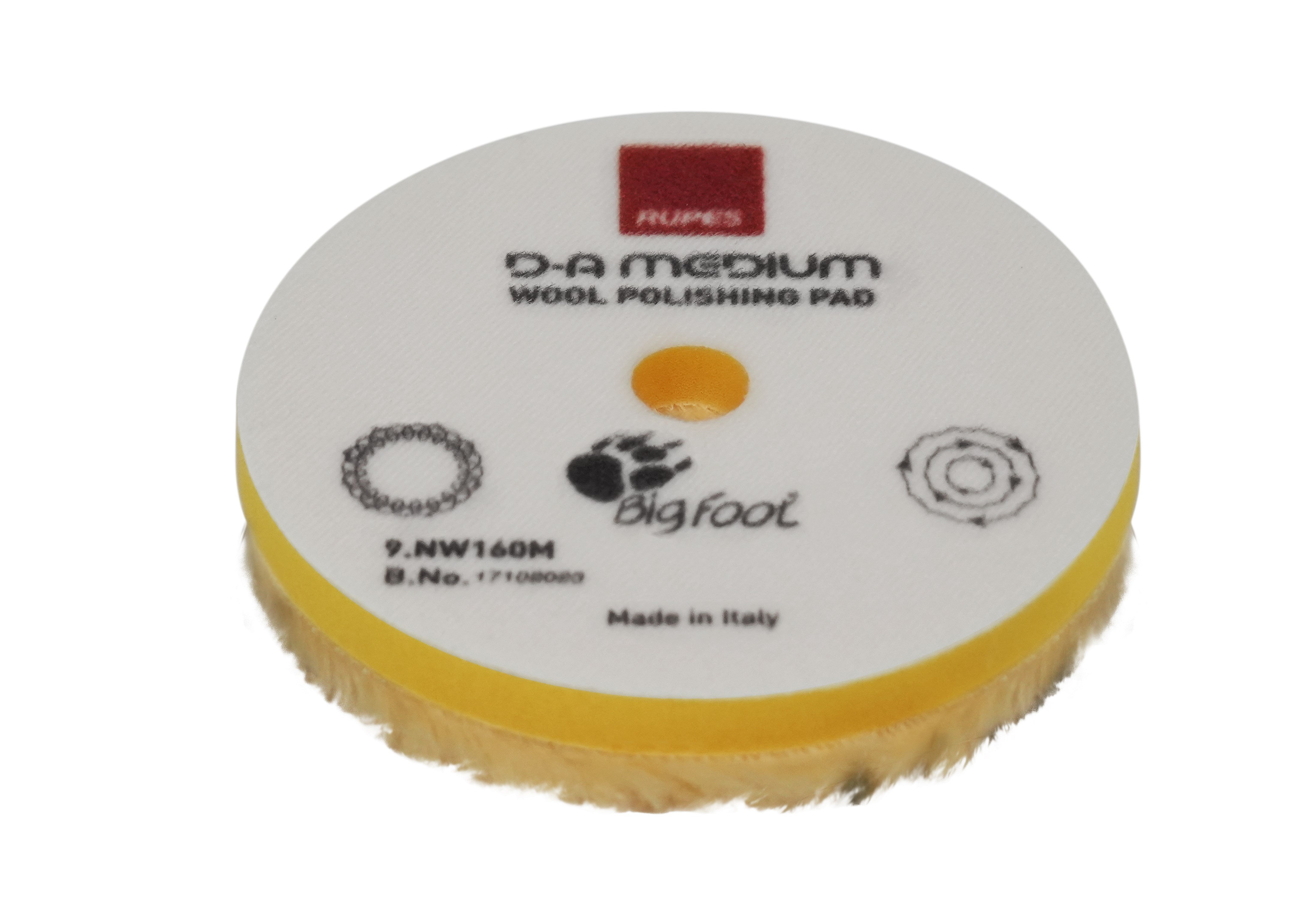 RUPES Sarı Yün Polisaj Pedi Precision Pro Orta Ø160 mm