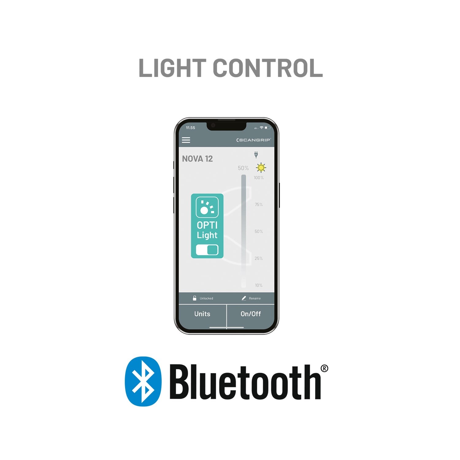 SCANGRIP NOVA 12 Bluetooth Bağlantılı Kablolu LED Çalışma Feneri (12000 Lümen)