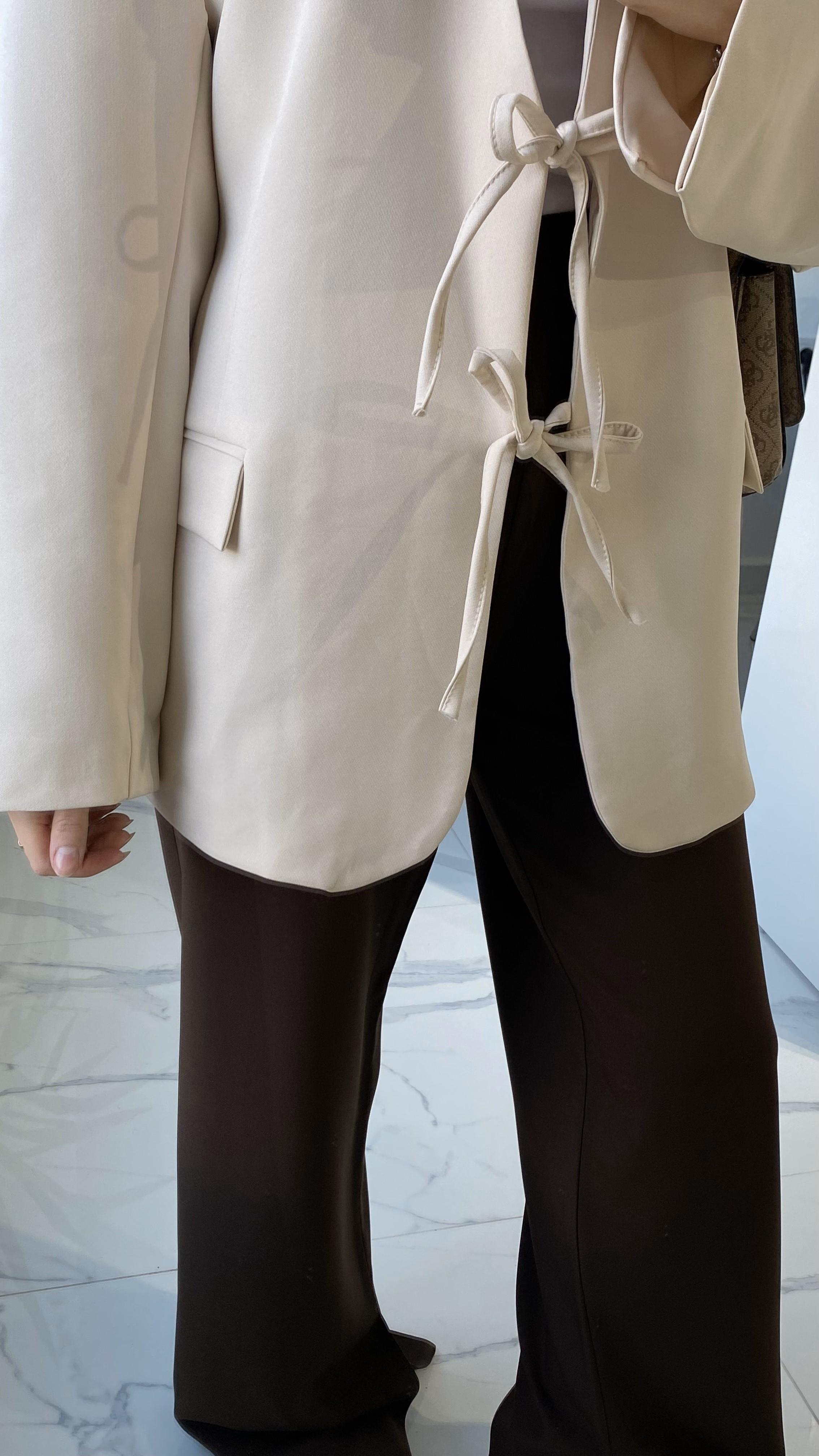 Blazer Ceket Bej