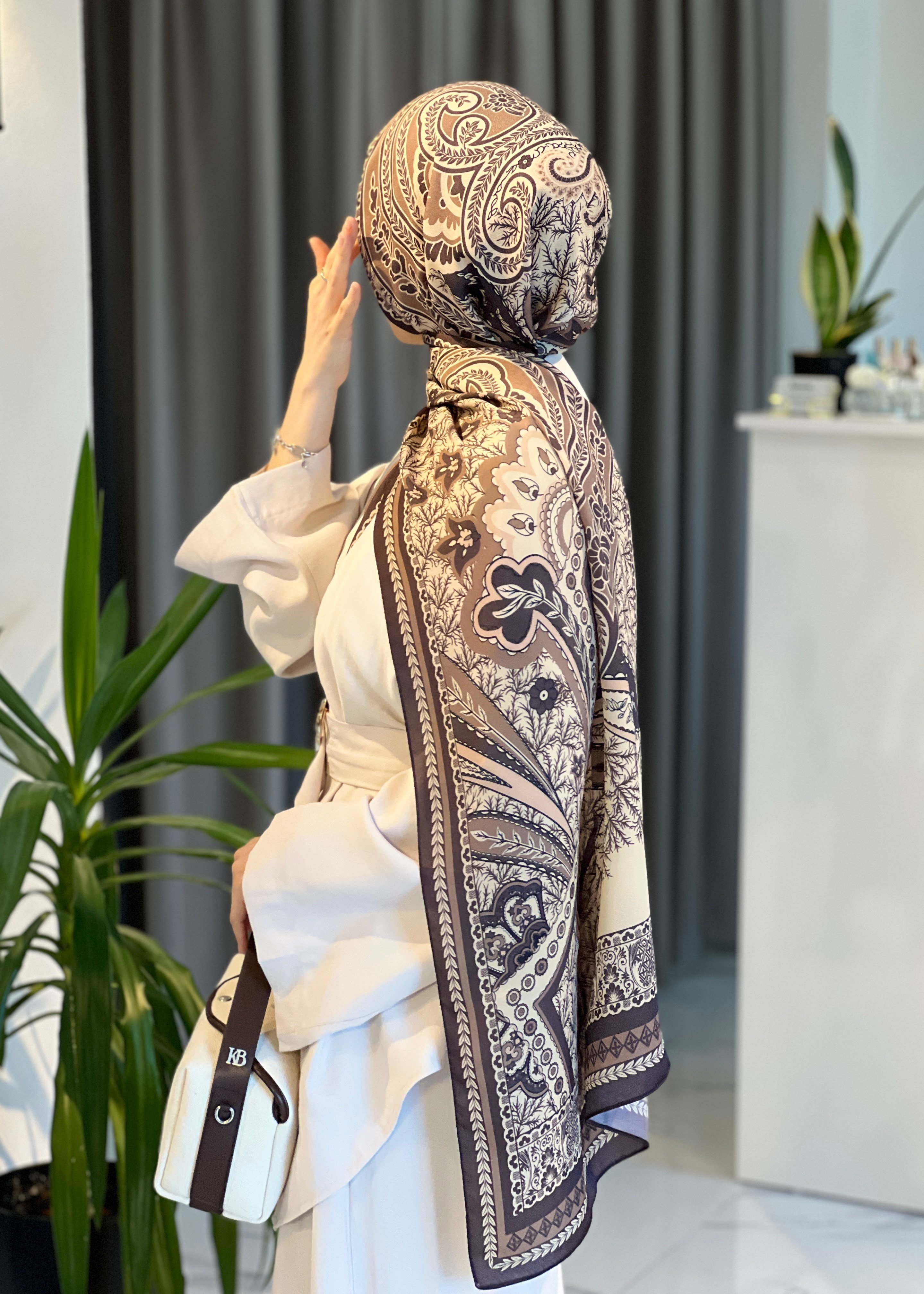 Blossom Şal- Vizon