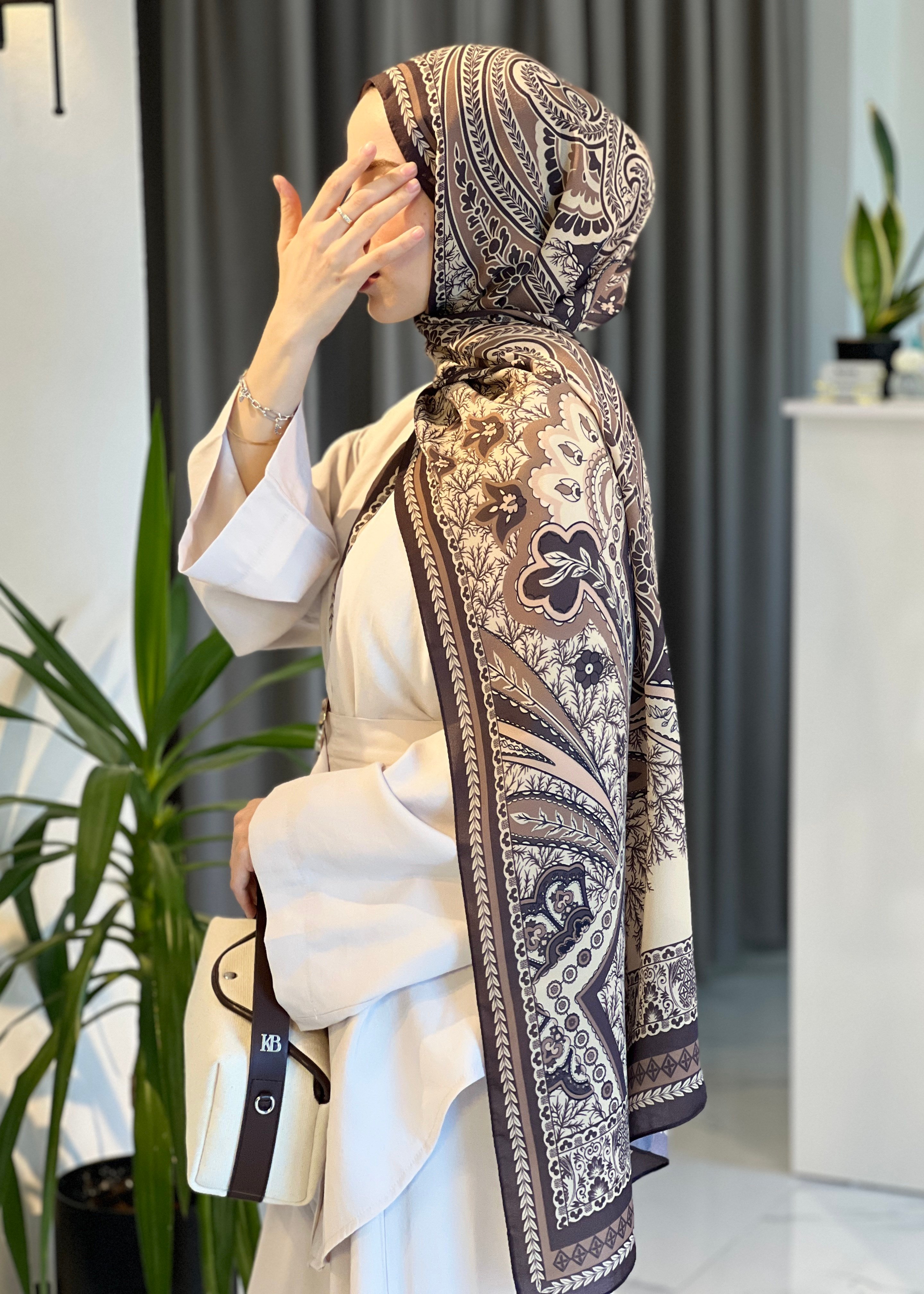 Blossom Şal- Vizon