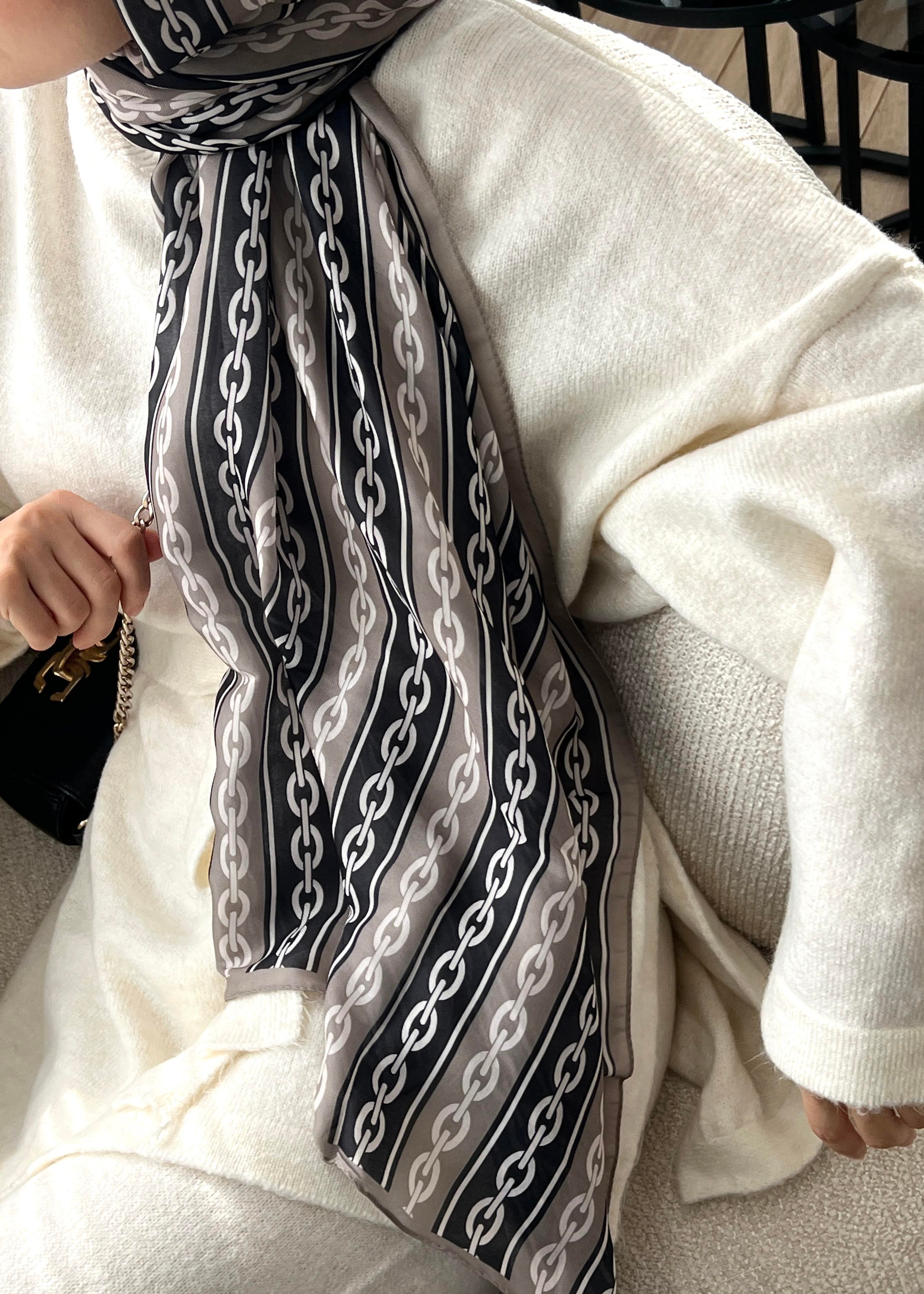 Cotton Twill Şal Chain Taş