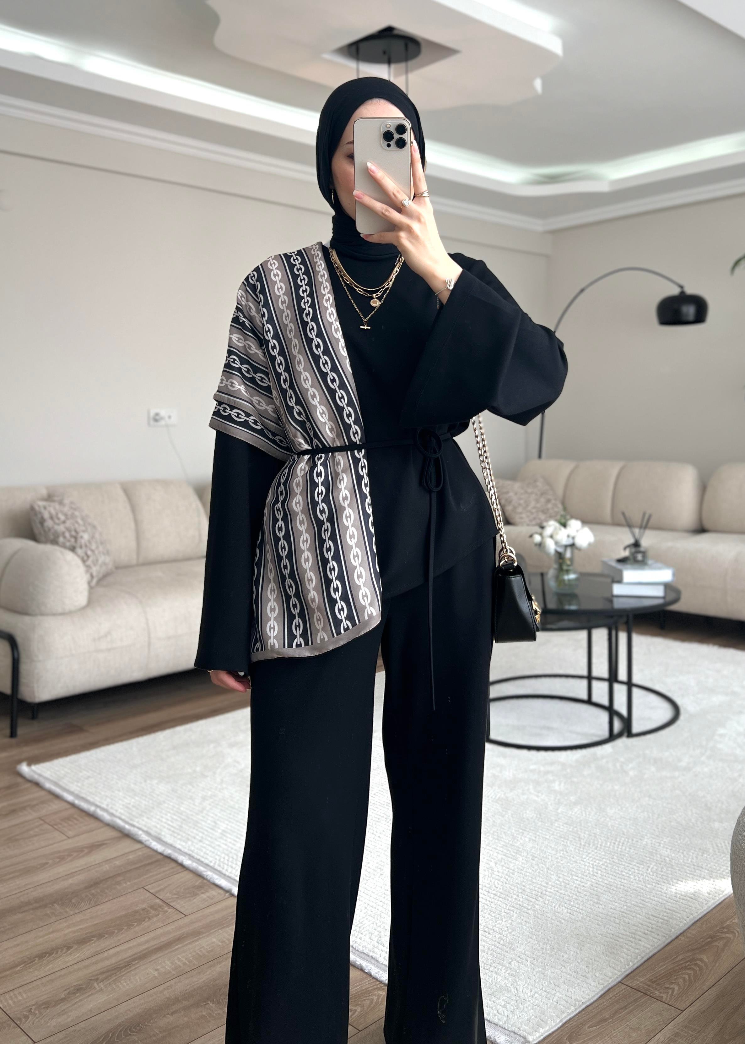 Cotton Twill Şal Chain Taş