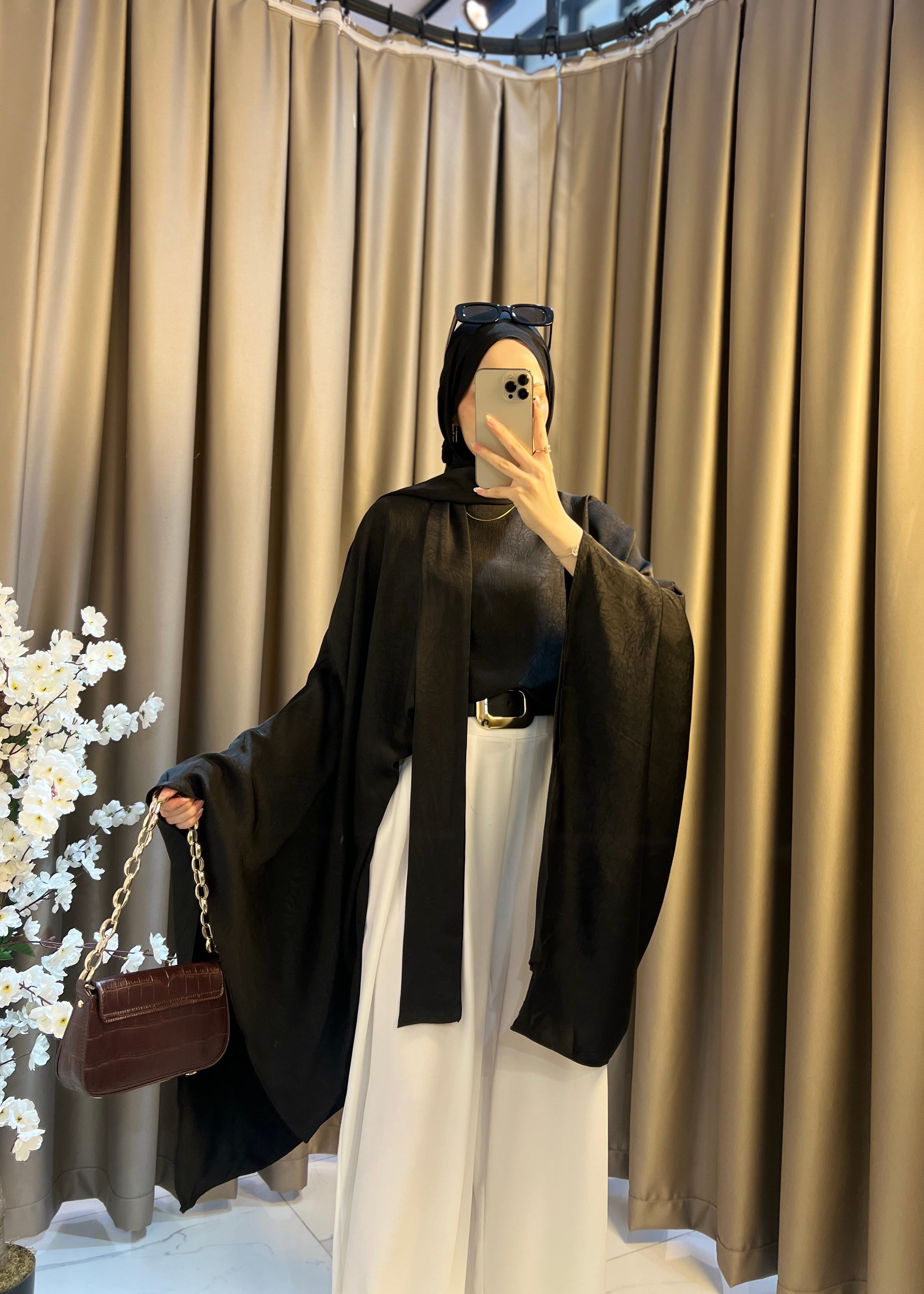 Elise Fularlı Bluz- Siyah