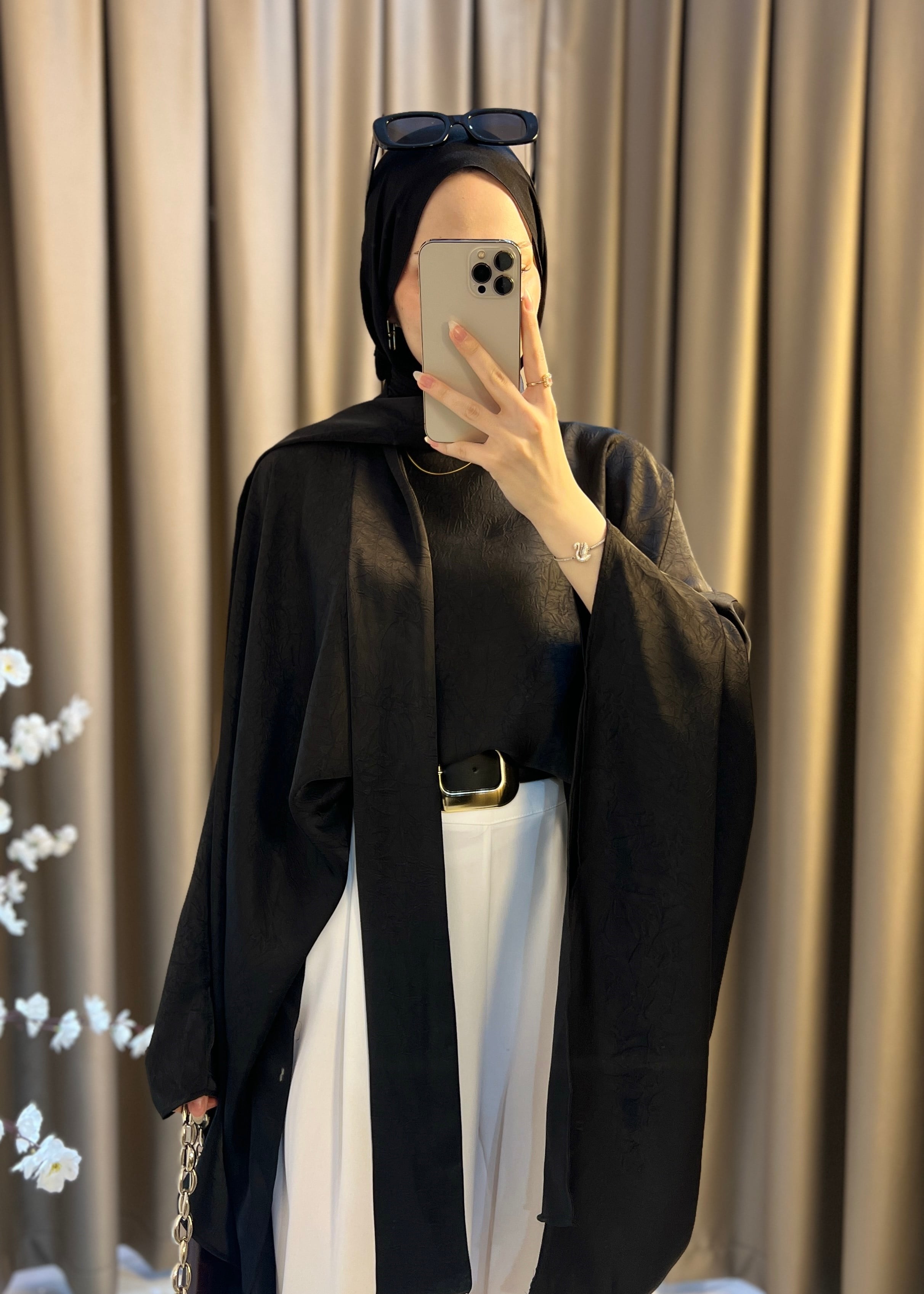 Elise Fularlı Bluz- Siyah