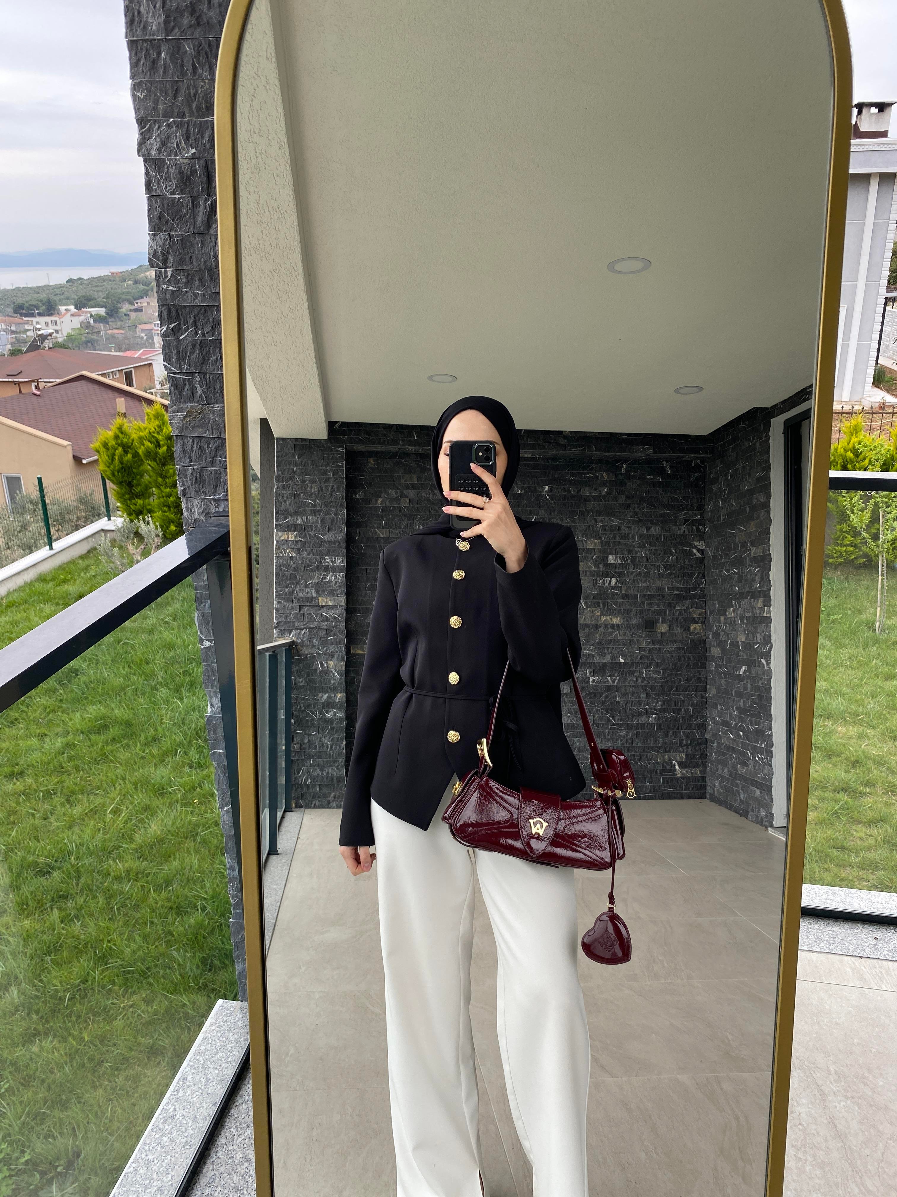 Farla Fit Ceket Siyah