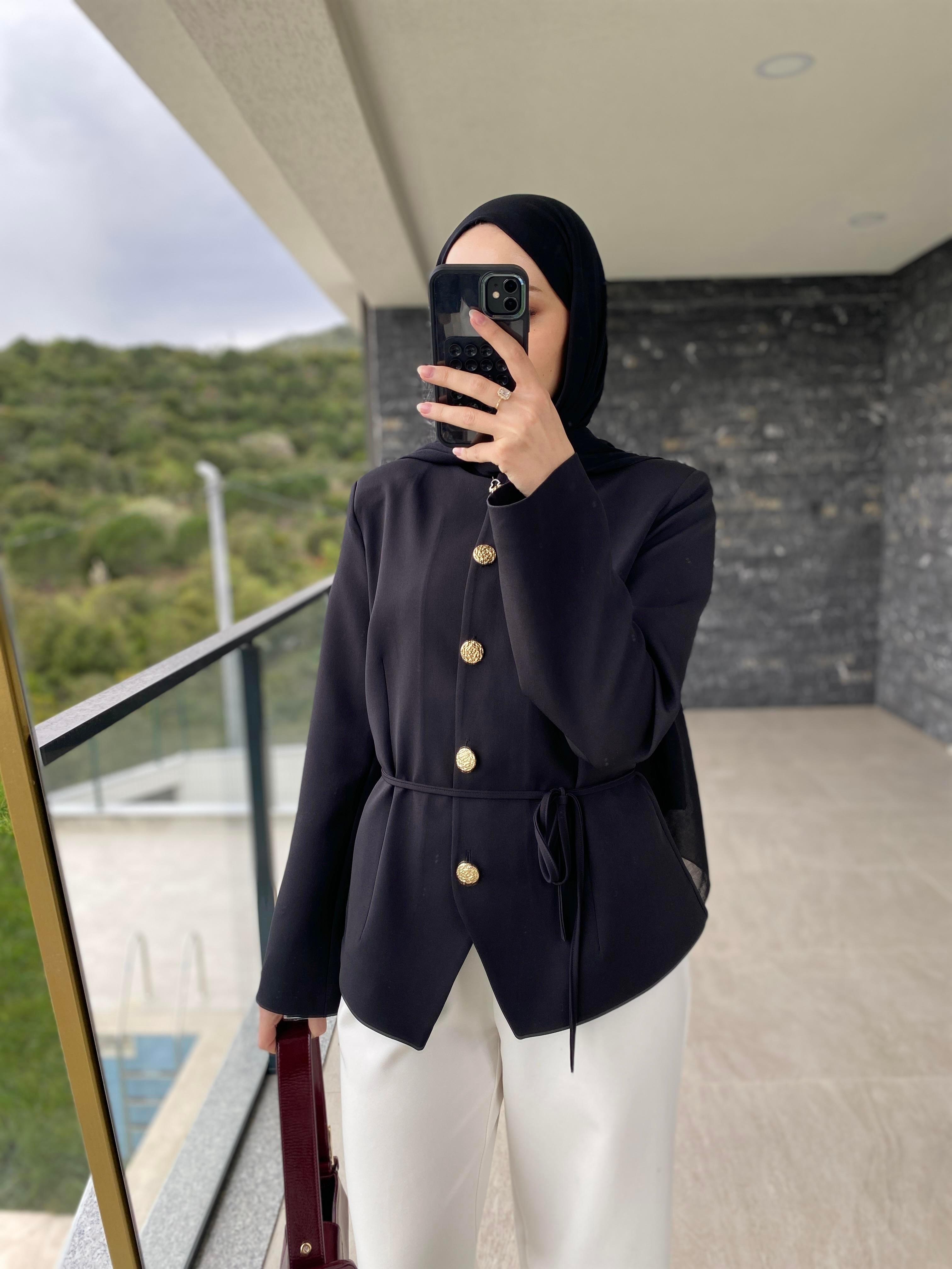 Farla Fit Ceket Siyah