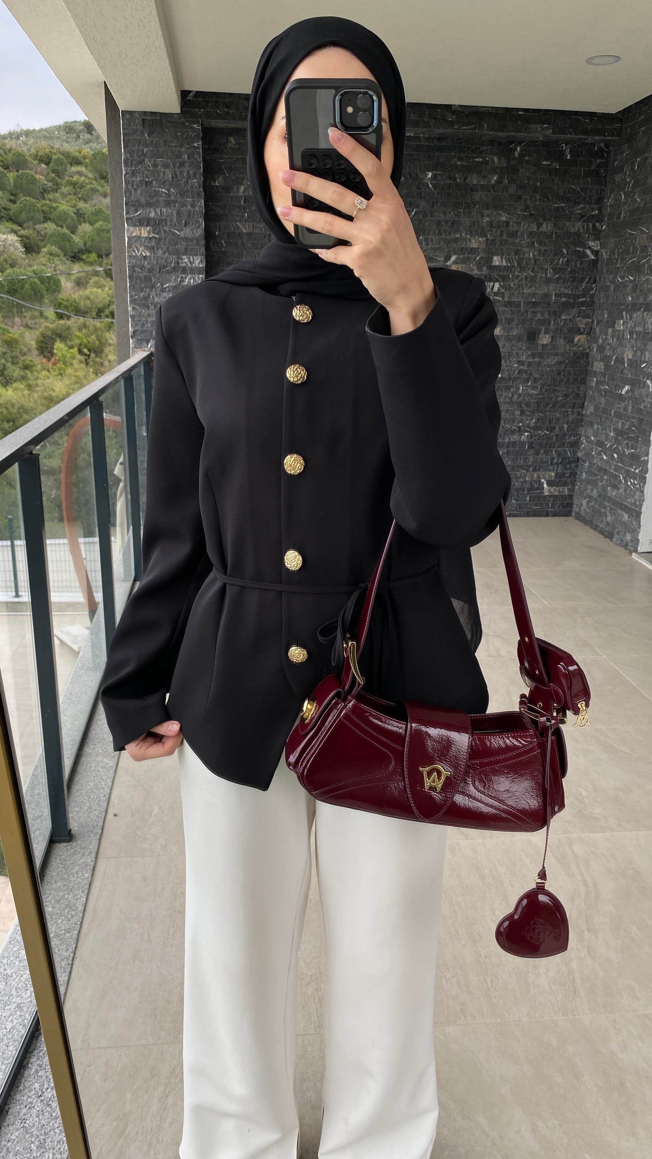 Farla Fit Ceket Siyah