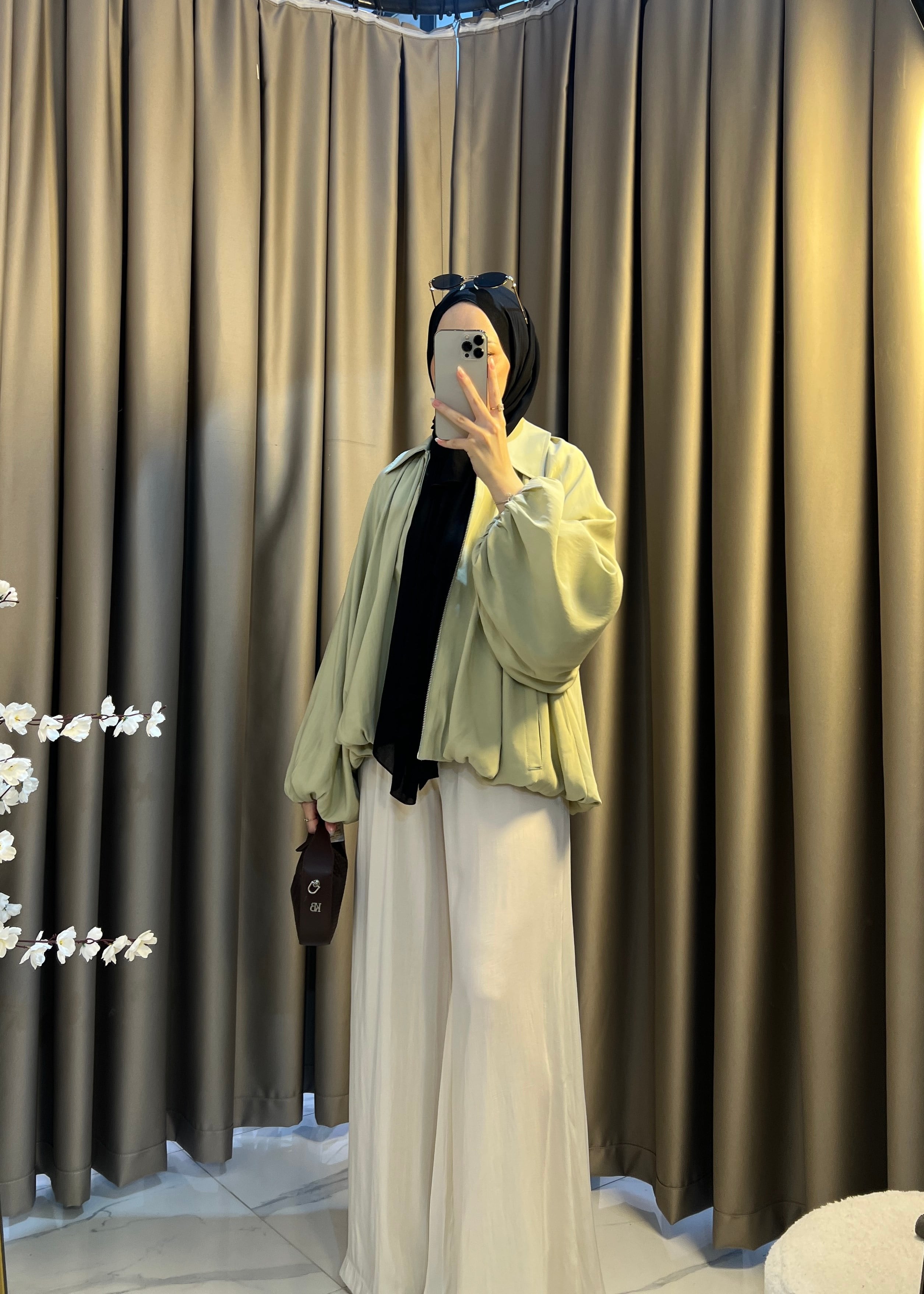 Jasmin Balon Kol Ceket- Çağla