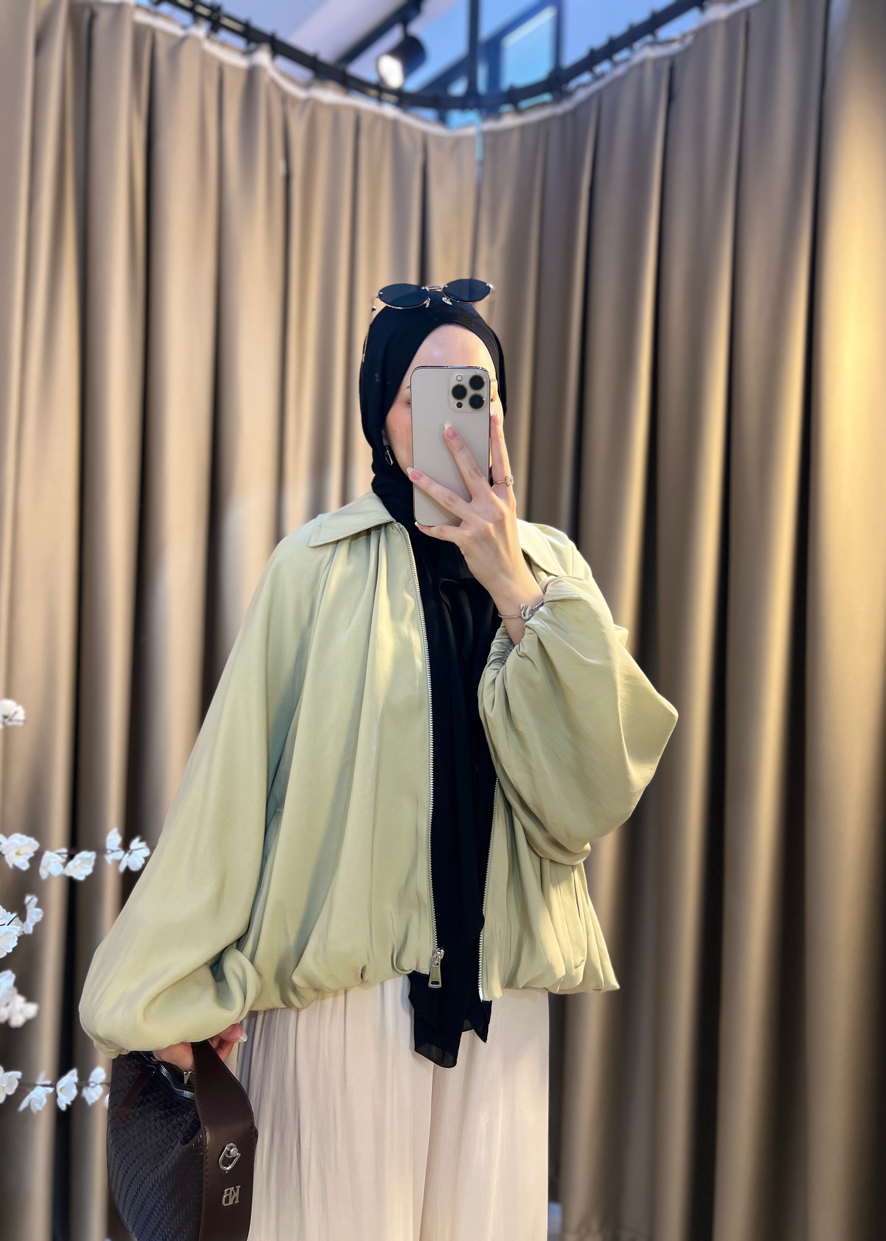 Jasmin Balon Kol Ceket- Çağla