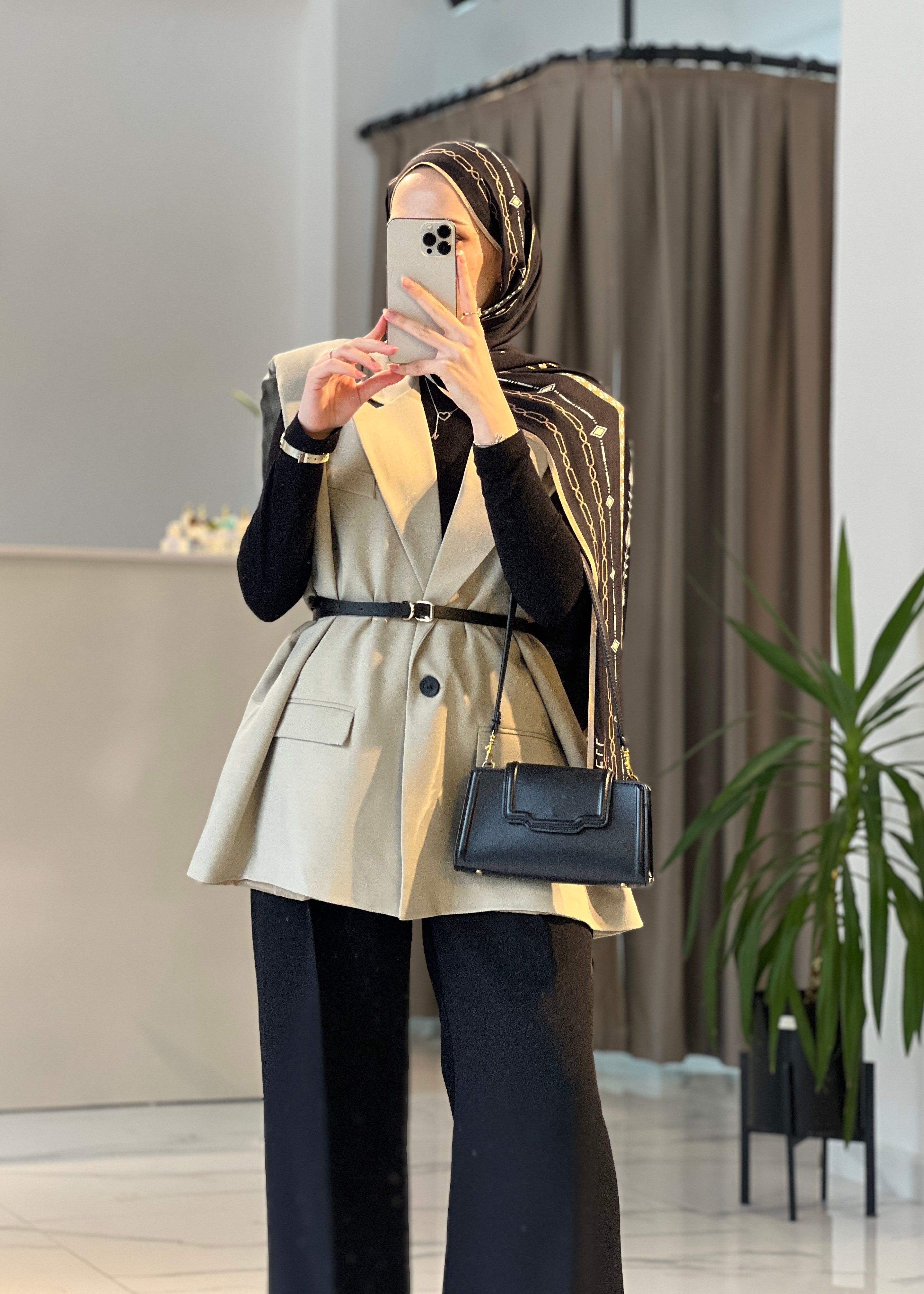 Kemerli Vatka Yelek- Çağla