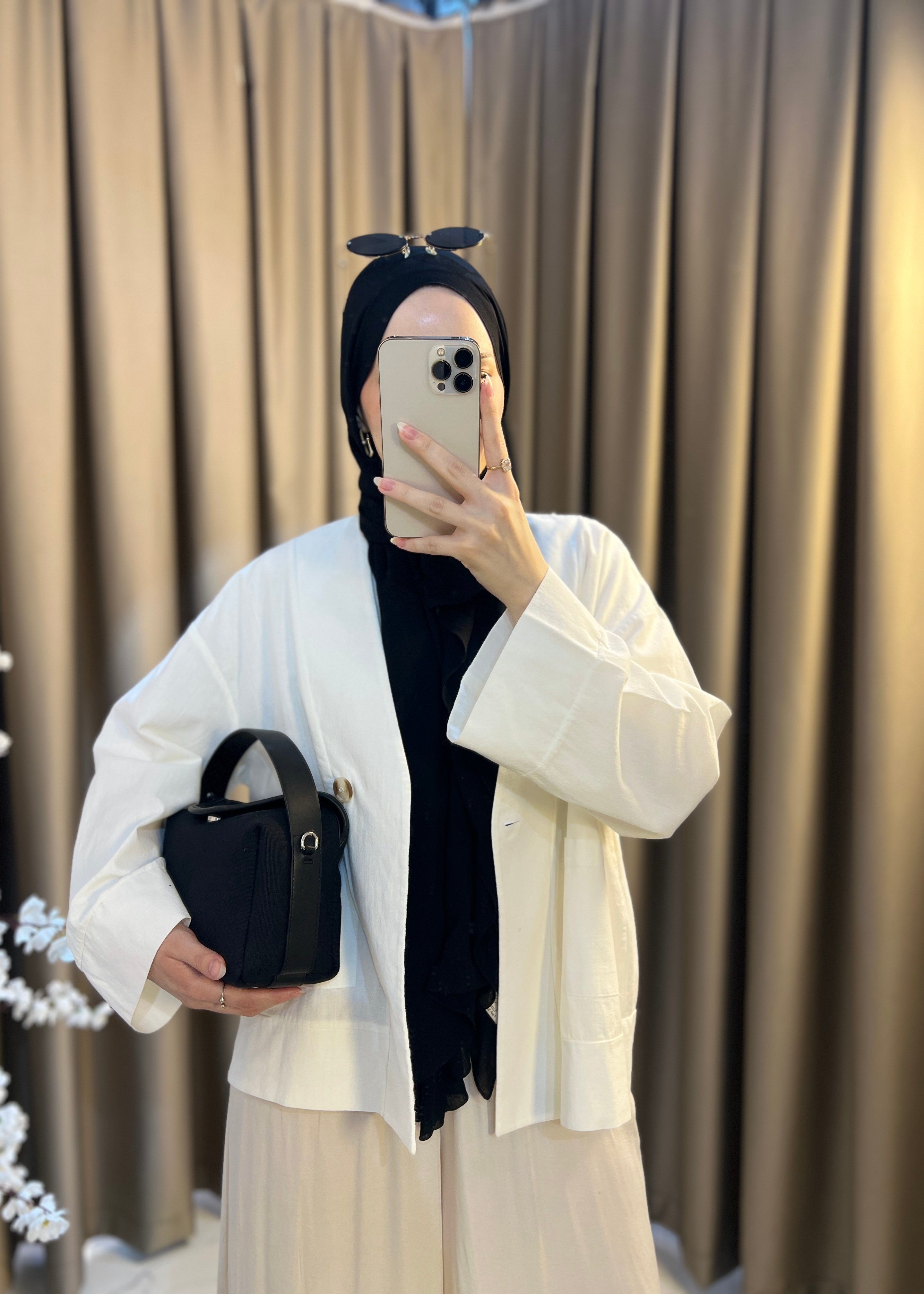 Keten Ceket- Beyaz