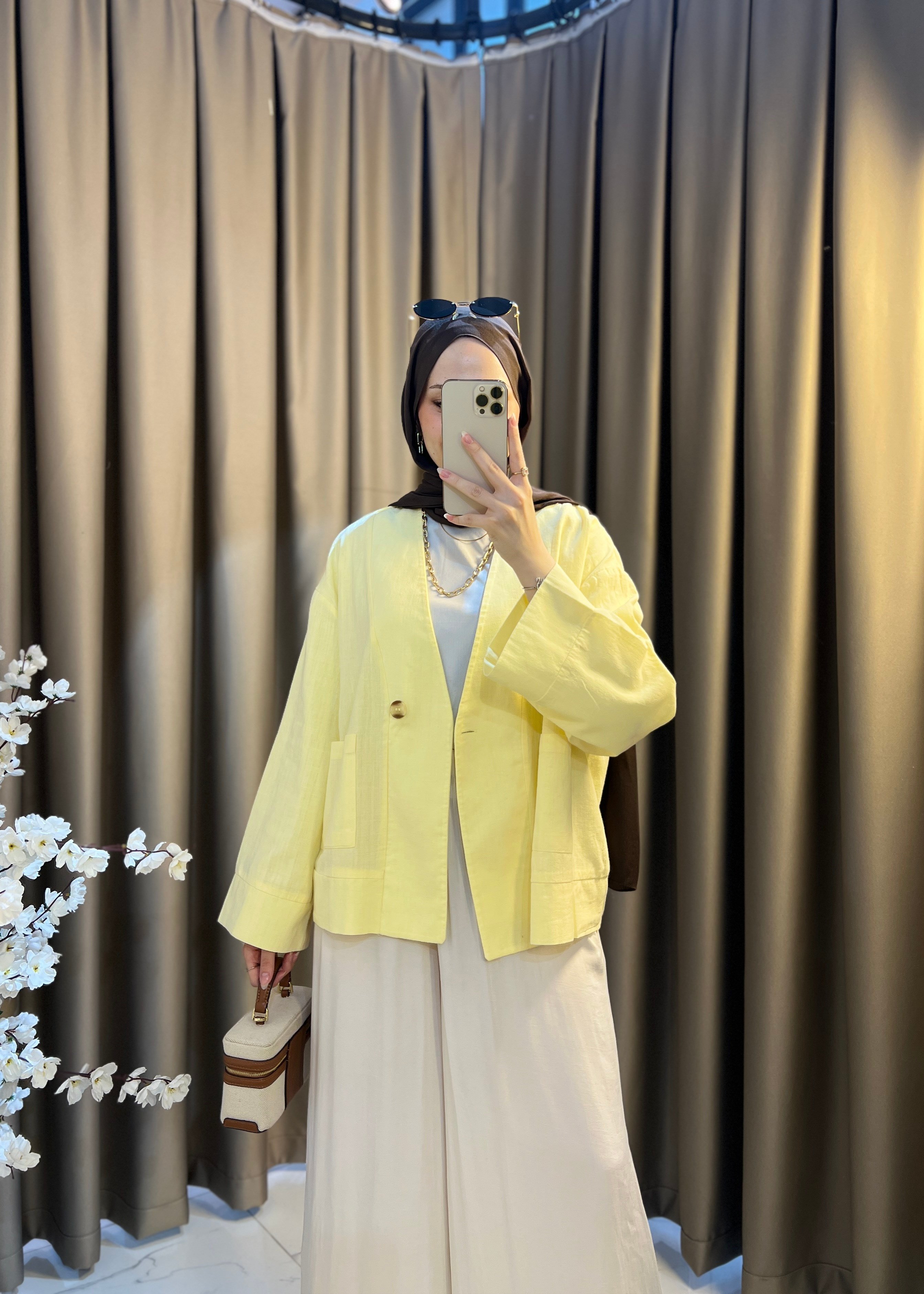 Keten Ceket- Sarı