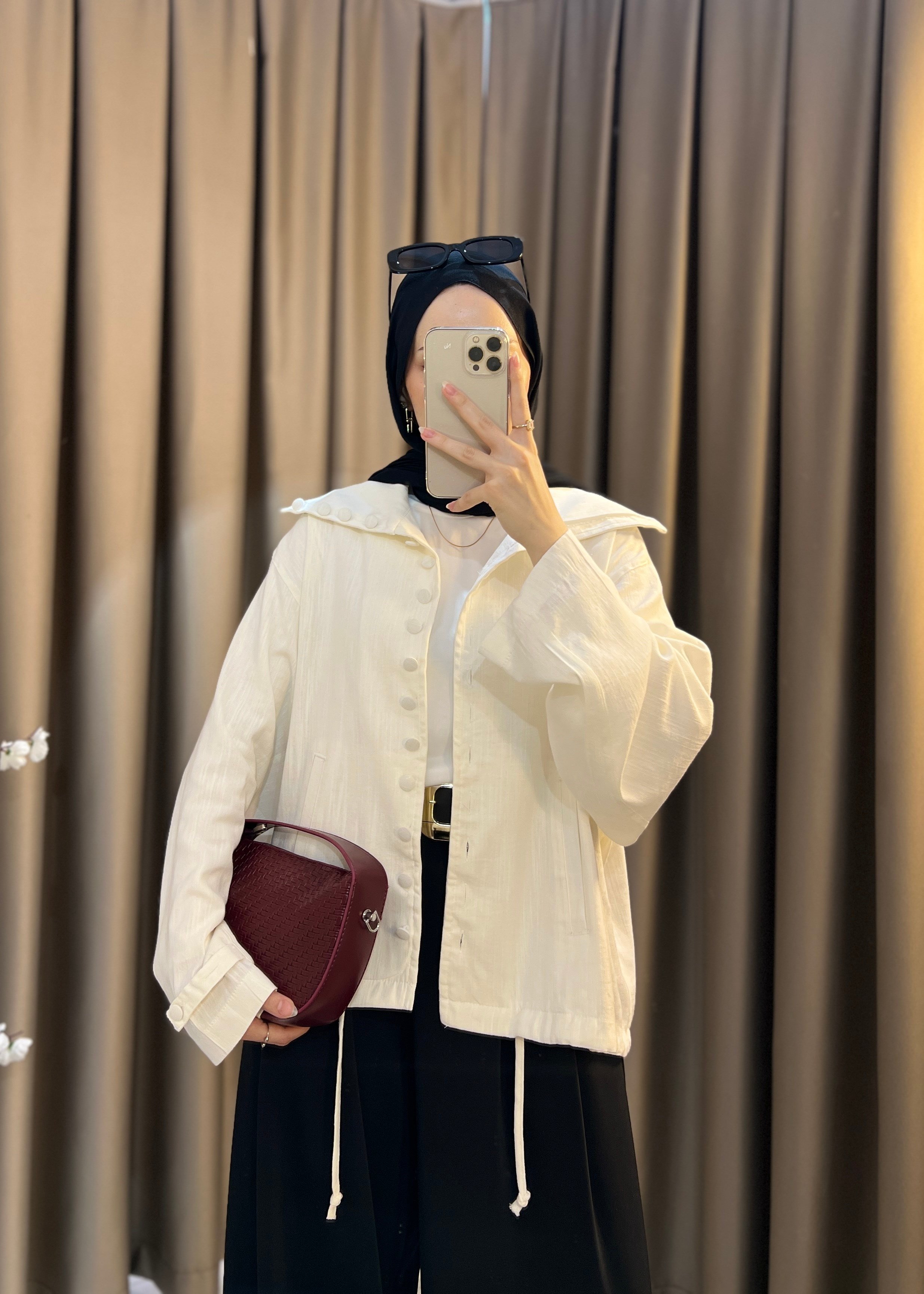 Linen Ceket- Beyaz