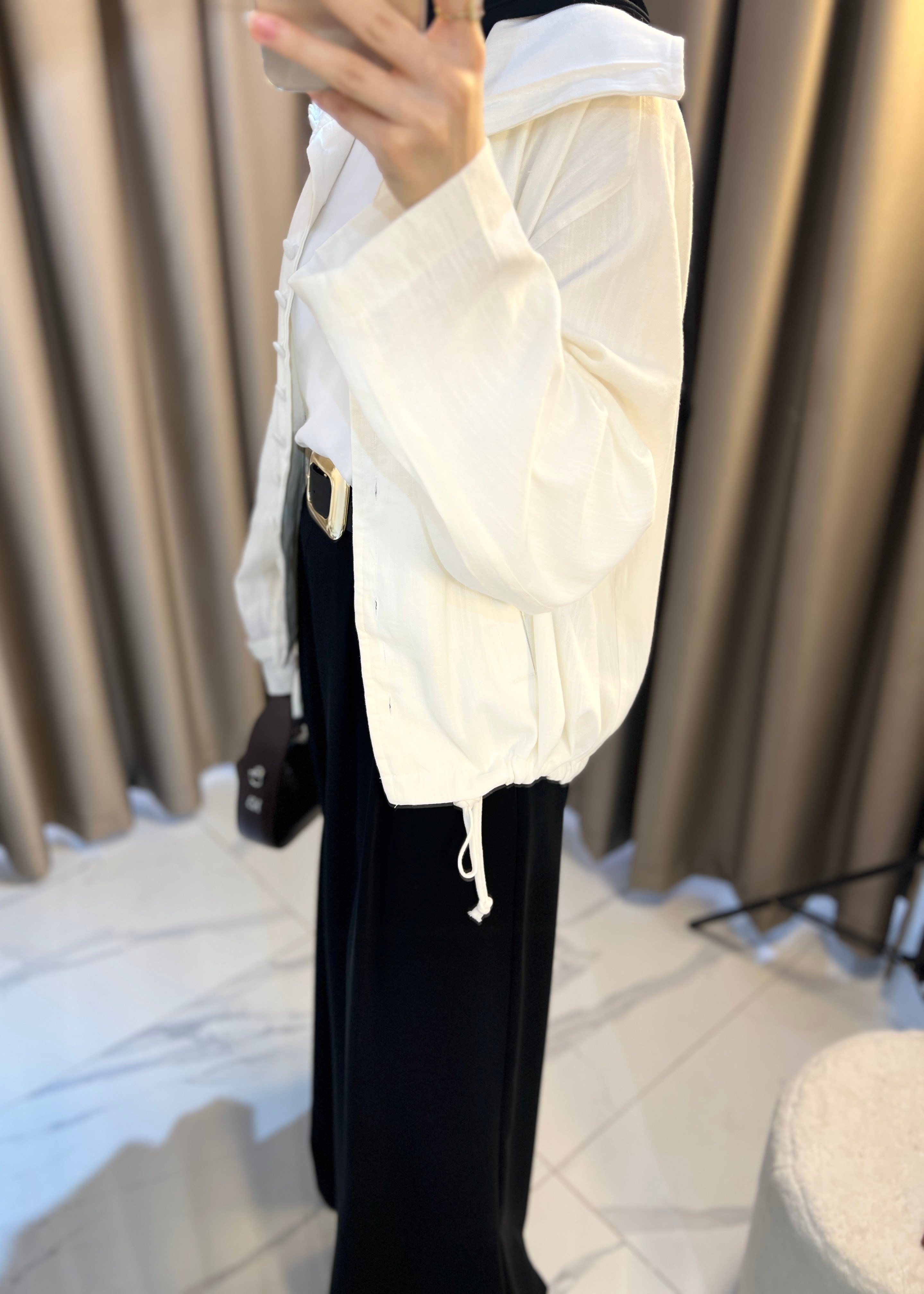 Linen Ceket- Beyaz