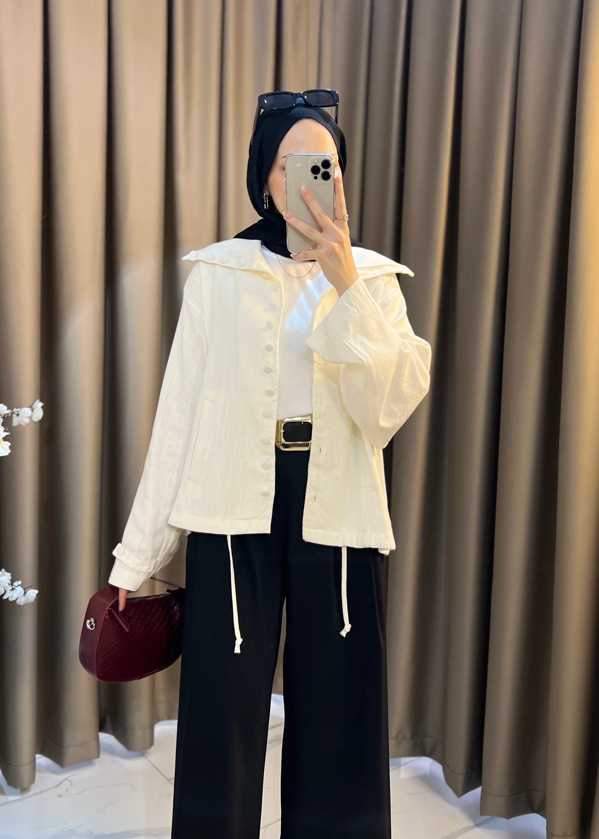 Linen Ceket- Beyaz