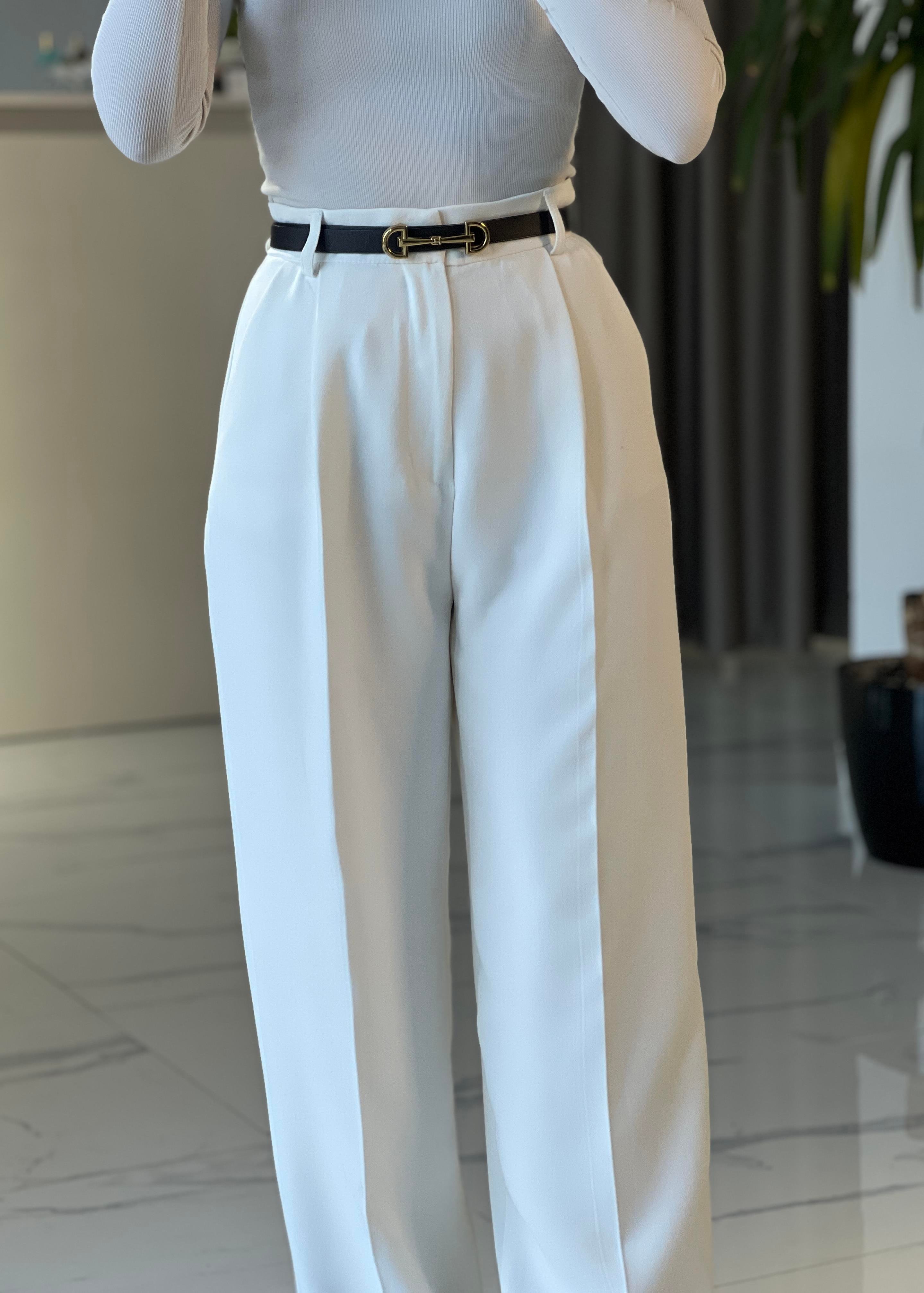 Lisa Palazzo Pantolon- Beyaz