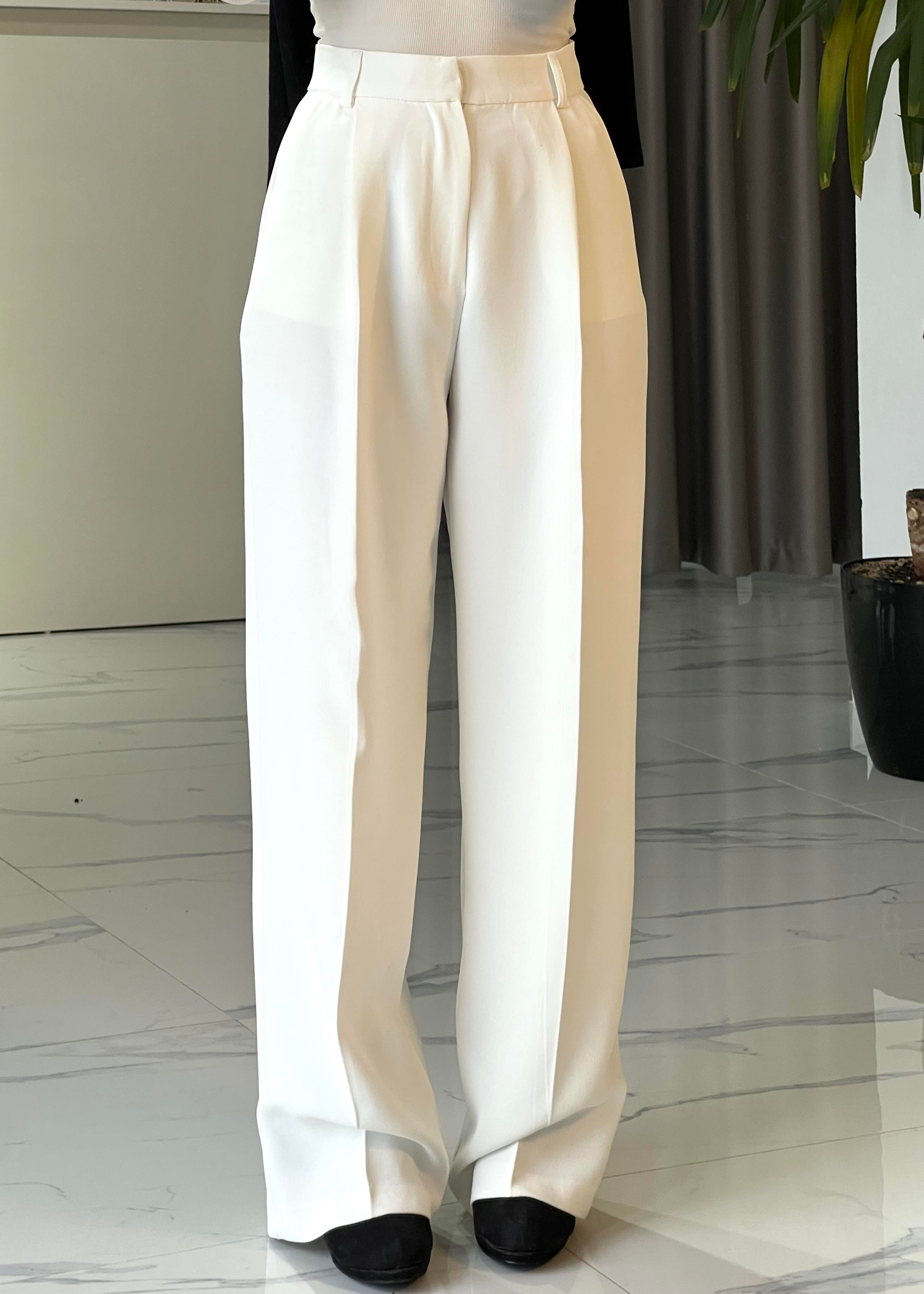 Lisa Palazzo Pantolon- Beyaz
