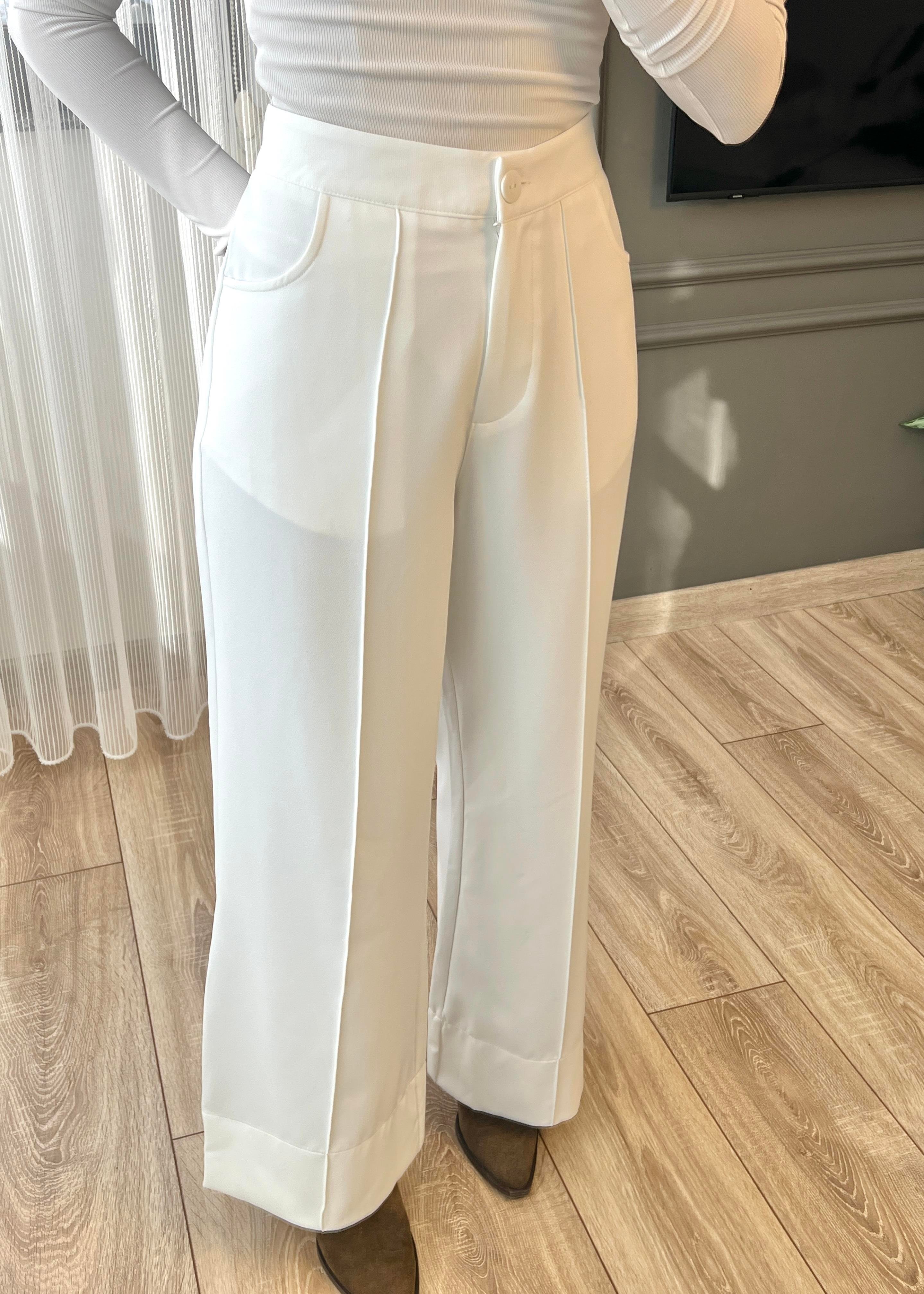 Nicol Dikişli Pantolon- Ekru