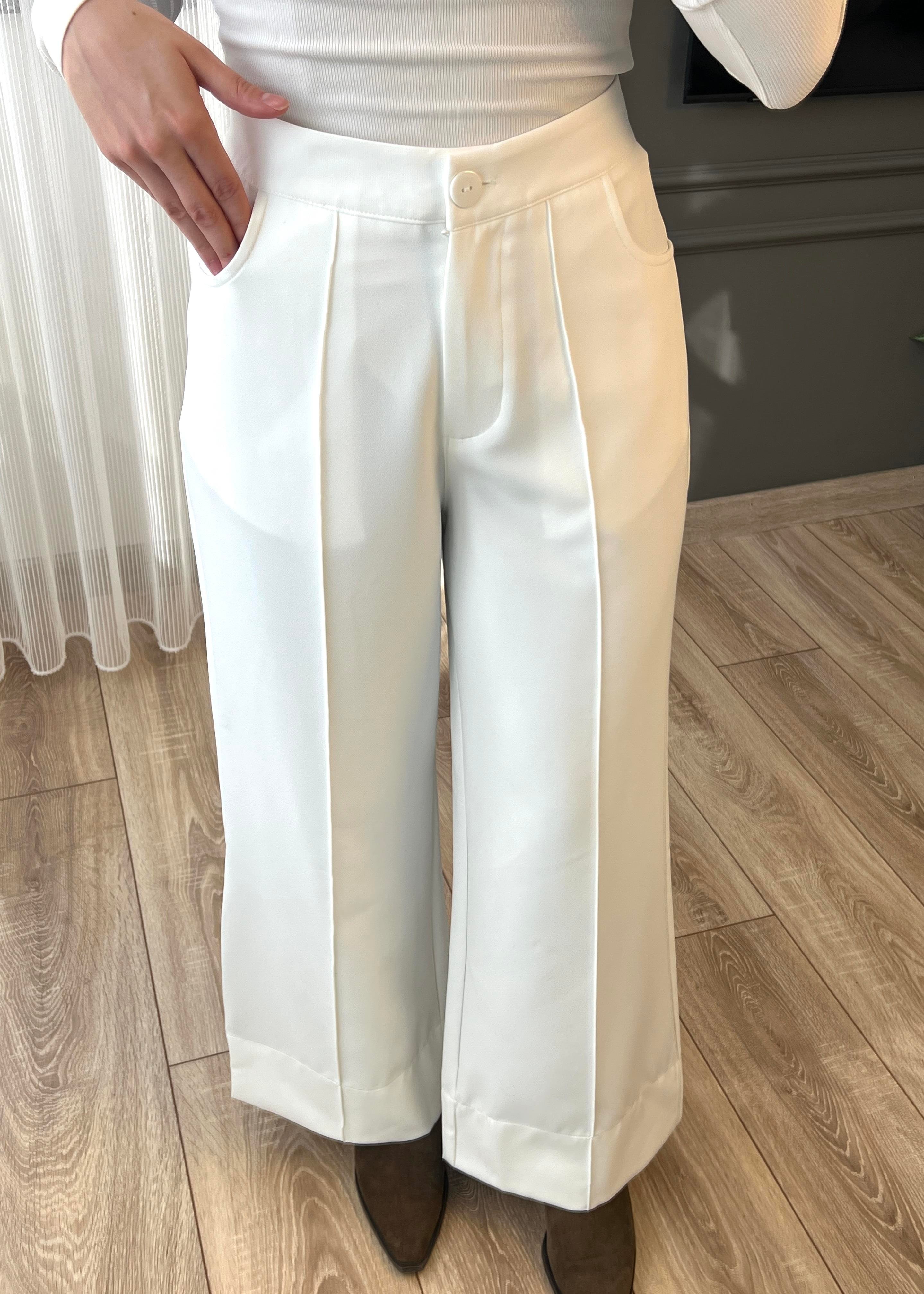 Nicol Dikişli Pantolon- Ekru