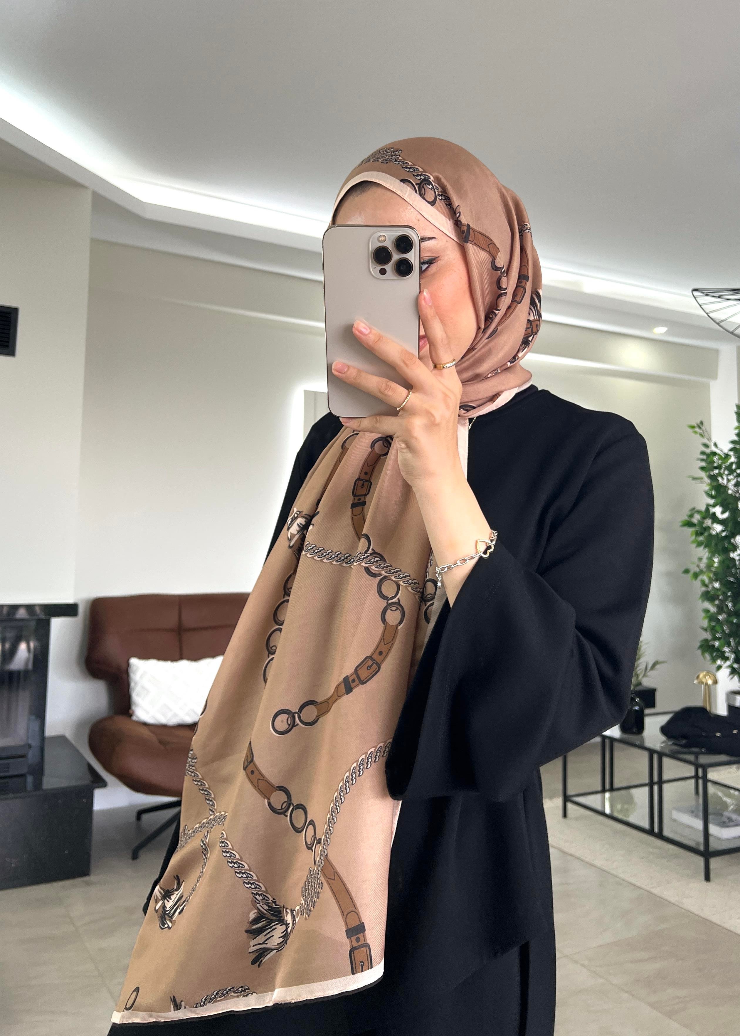 Pamuk Twill Şal Linkage- Camel