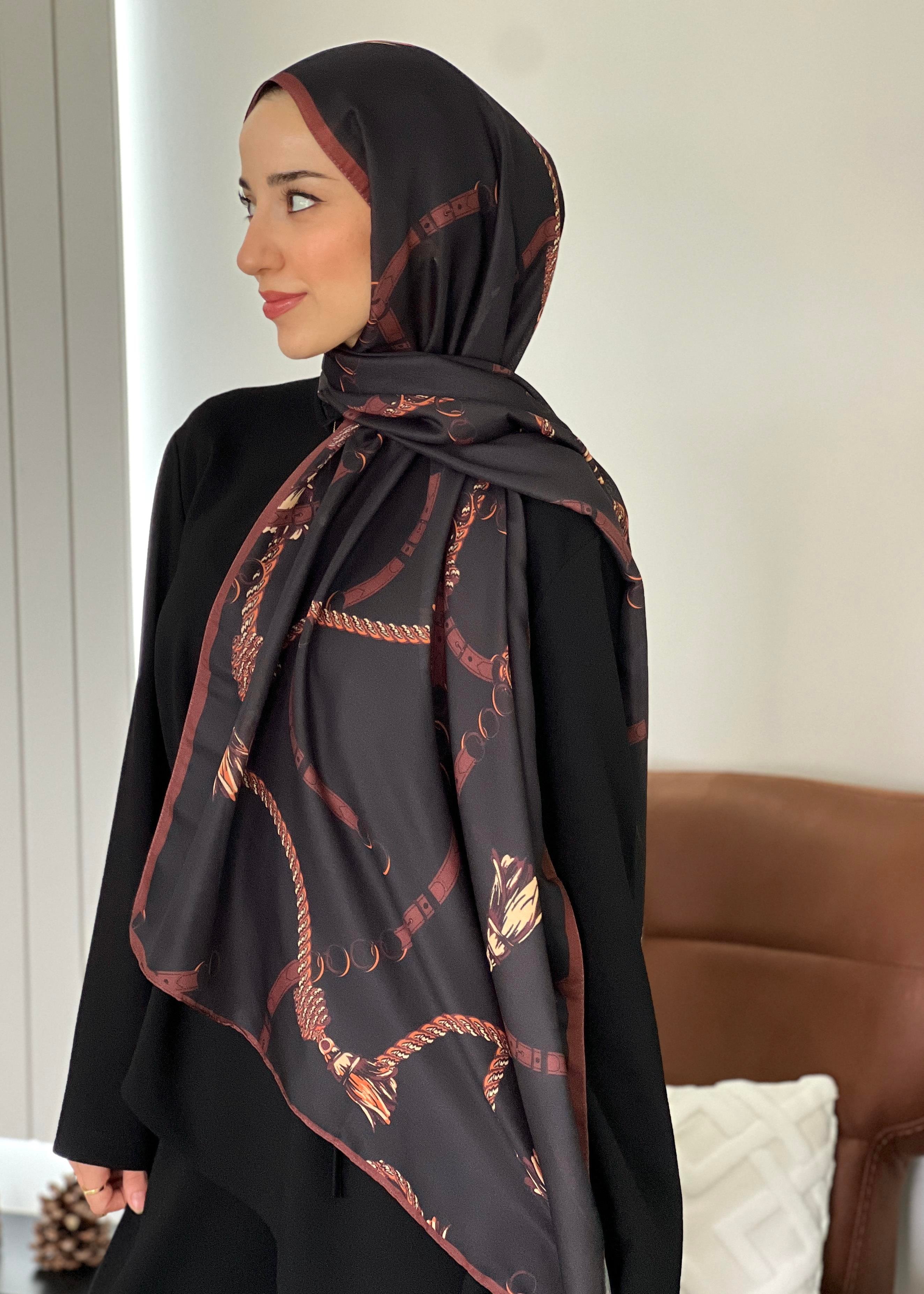 Pamuk Twill Şal Linkage- Kızıl Kahve