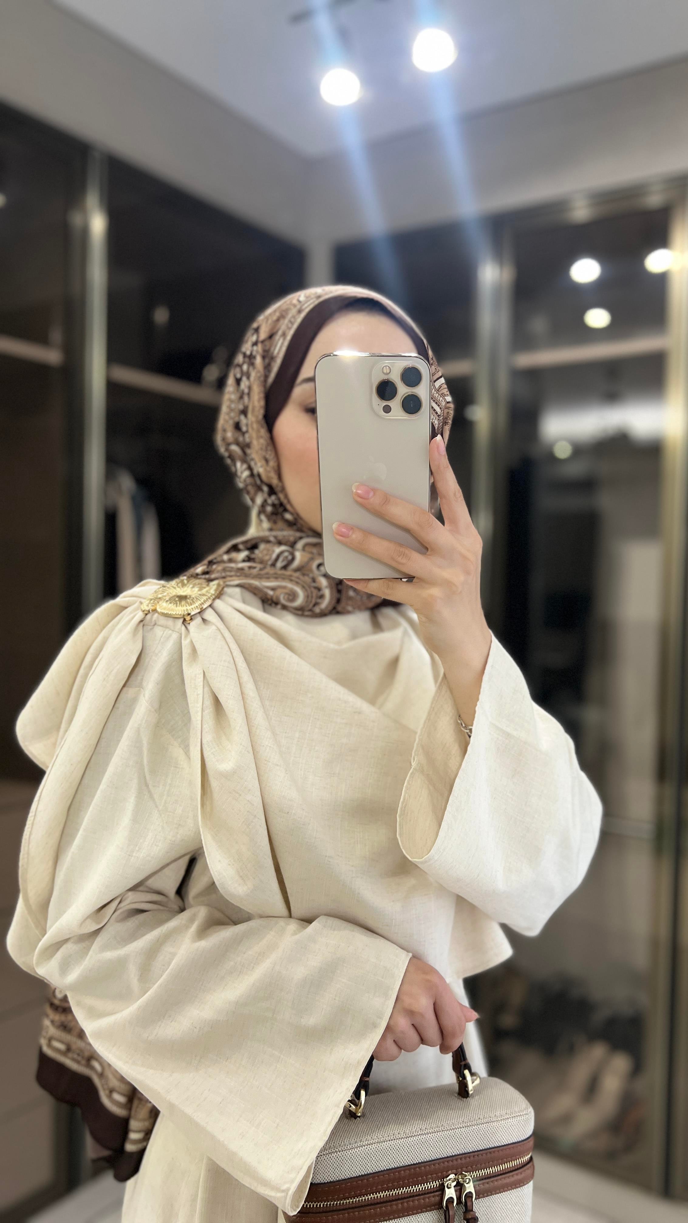 Siena Allerli Omuzda Broşlu Pantolon Takım - Bej