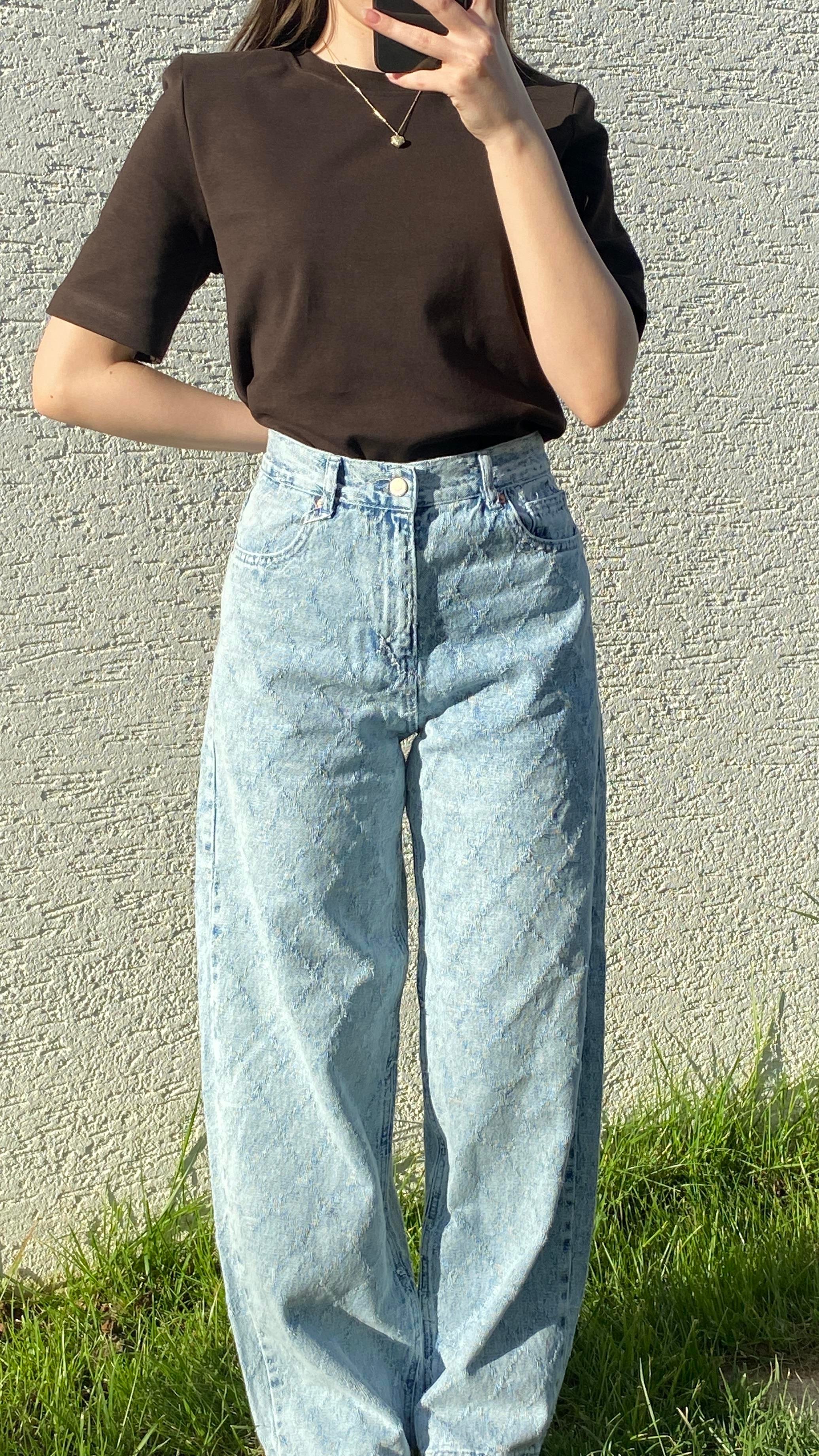 Yüksek Bel Wide-Leg Jean