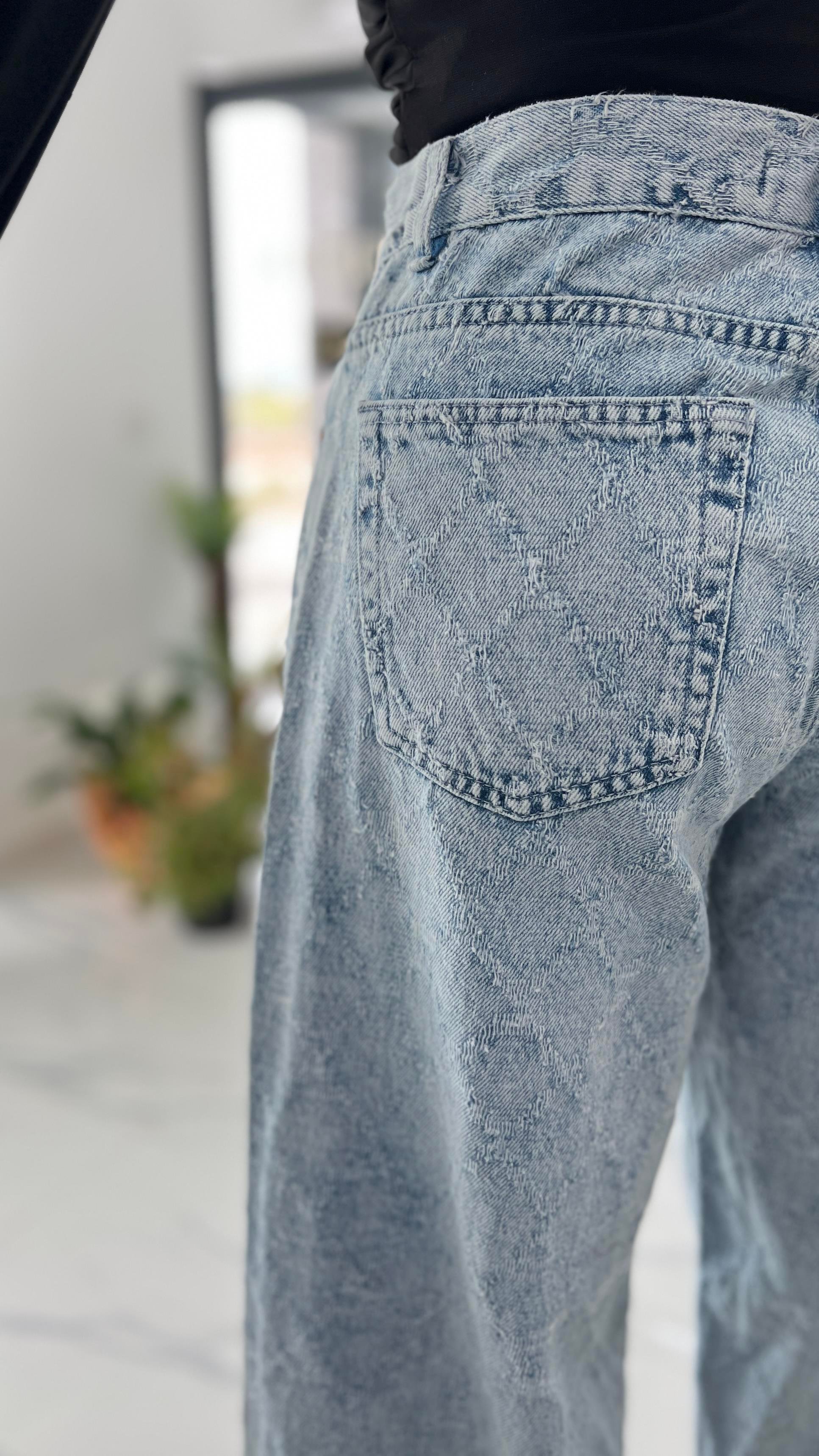 Yüksek Bel Wide-Leg Jean