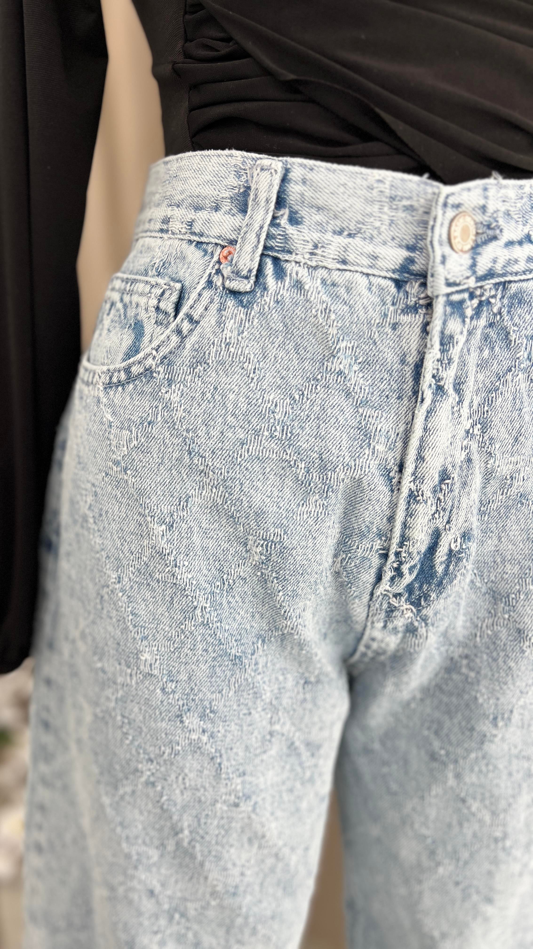 Yüksek Bel Wide-Leg Jean