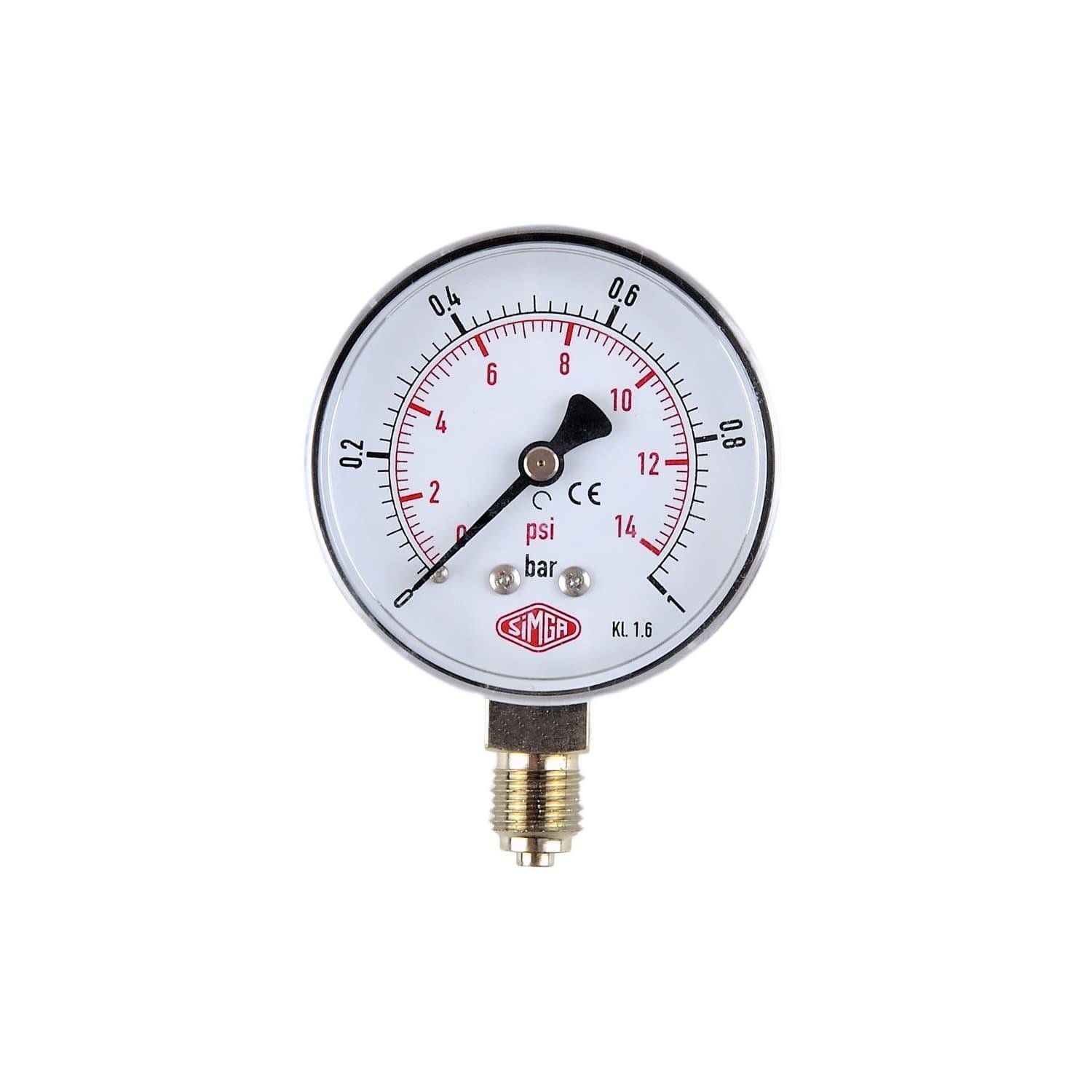 Ø63X2.5 Bar ALTTAN BAĞLANTILI KURU TİP MANOMETRE 1/4